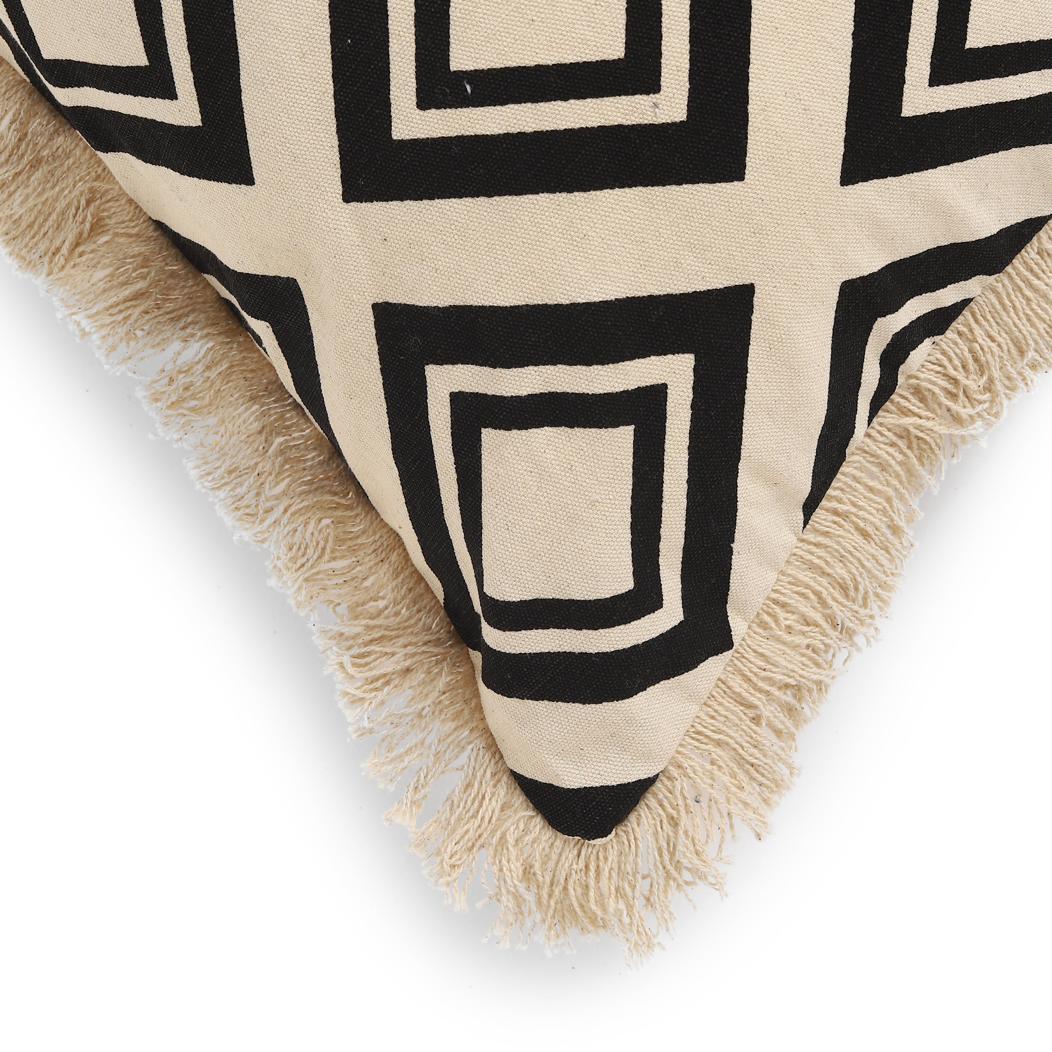 Vissencia 100% Cotton Cushion Cover | Black