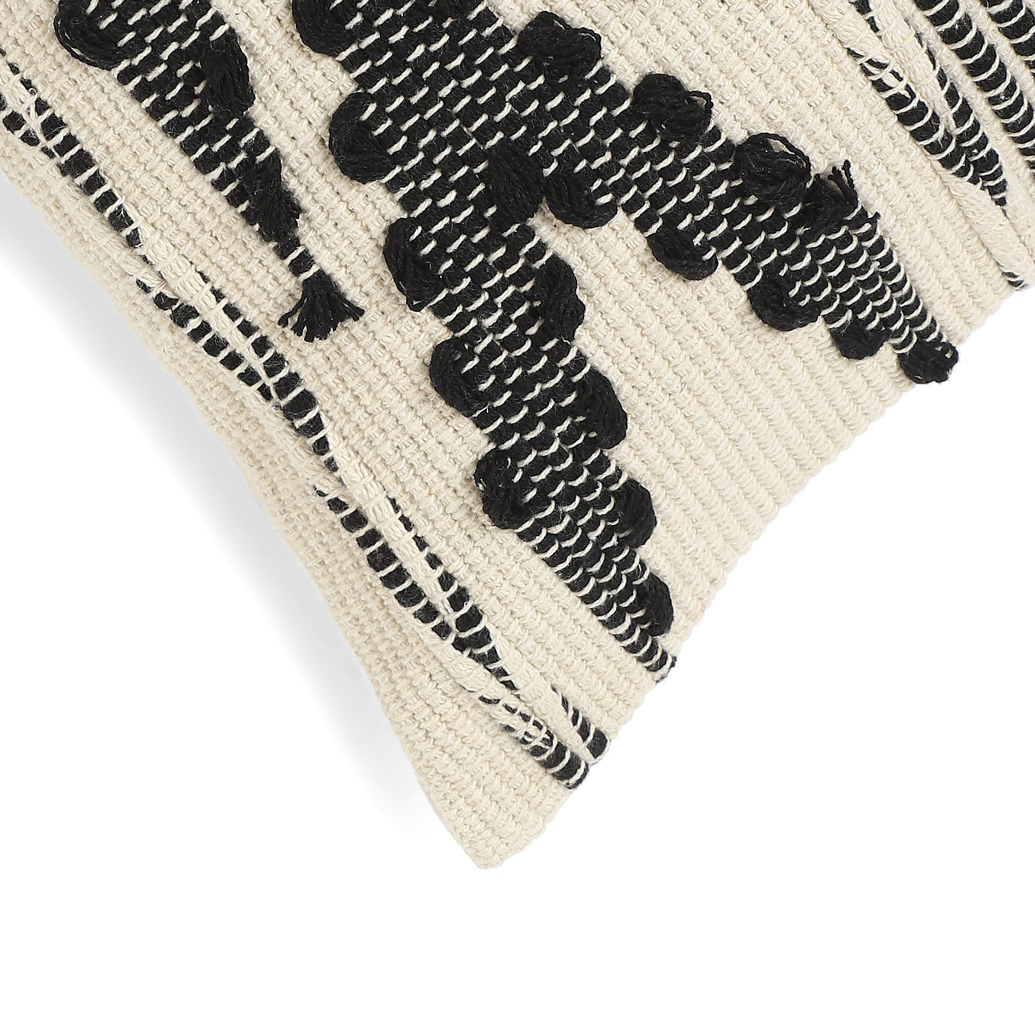 Vissencia 100% Cotton Cushion Cover | Black
