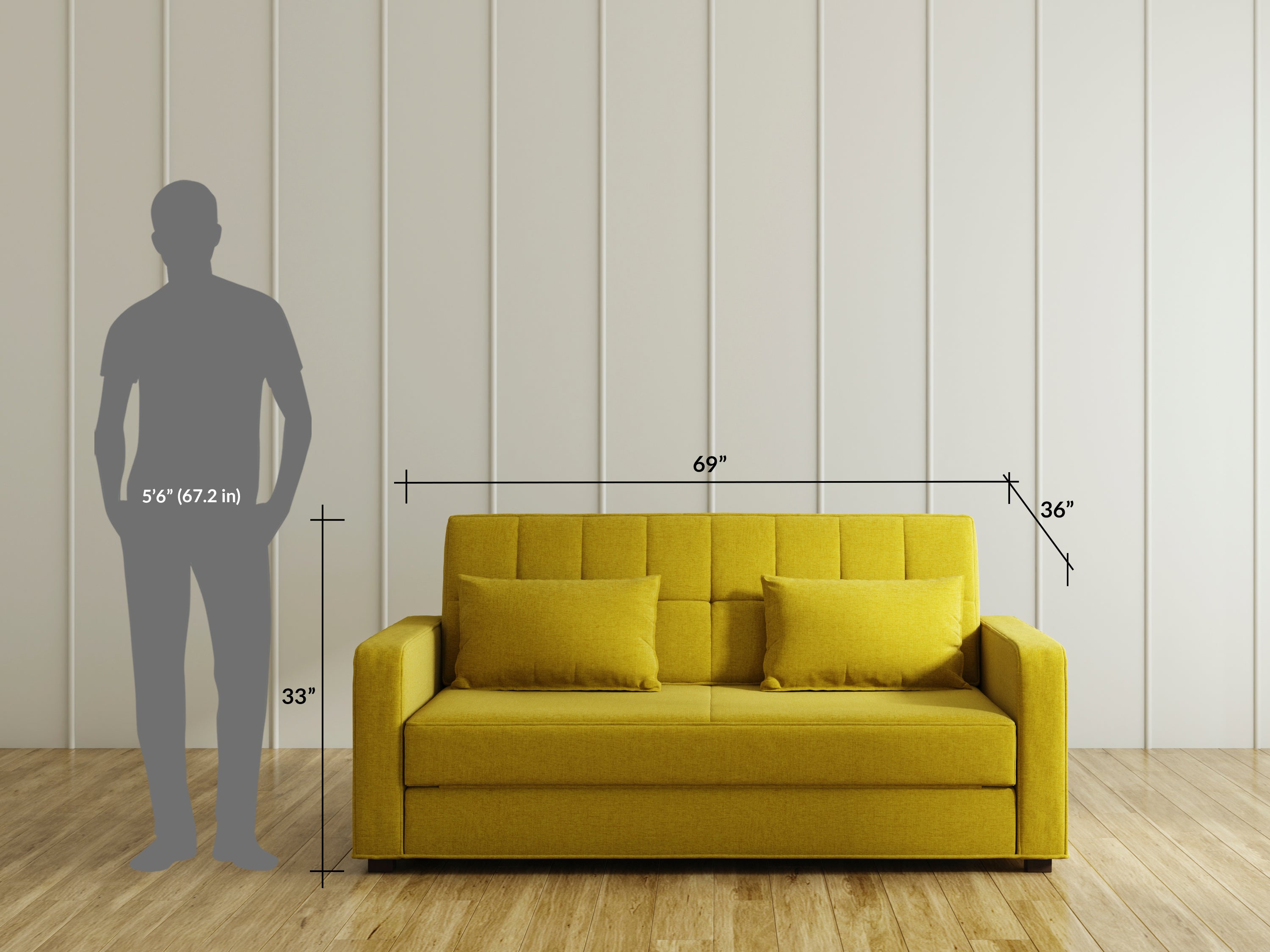 Matteo 2 Seater Sofa Cum Bed