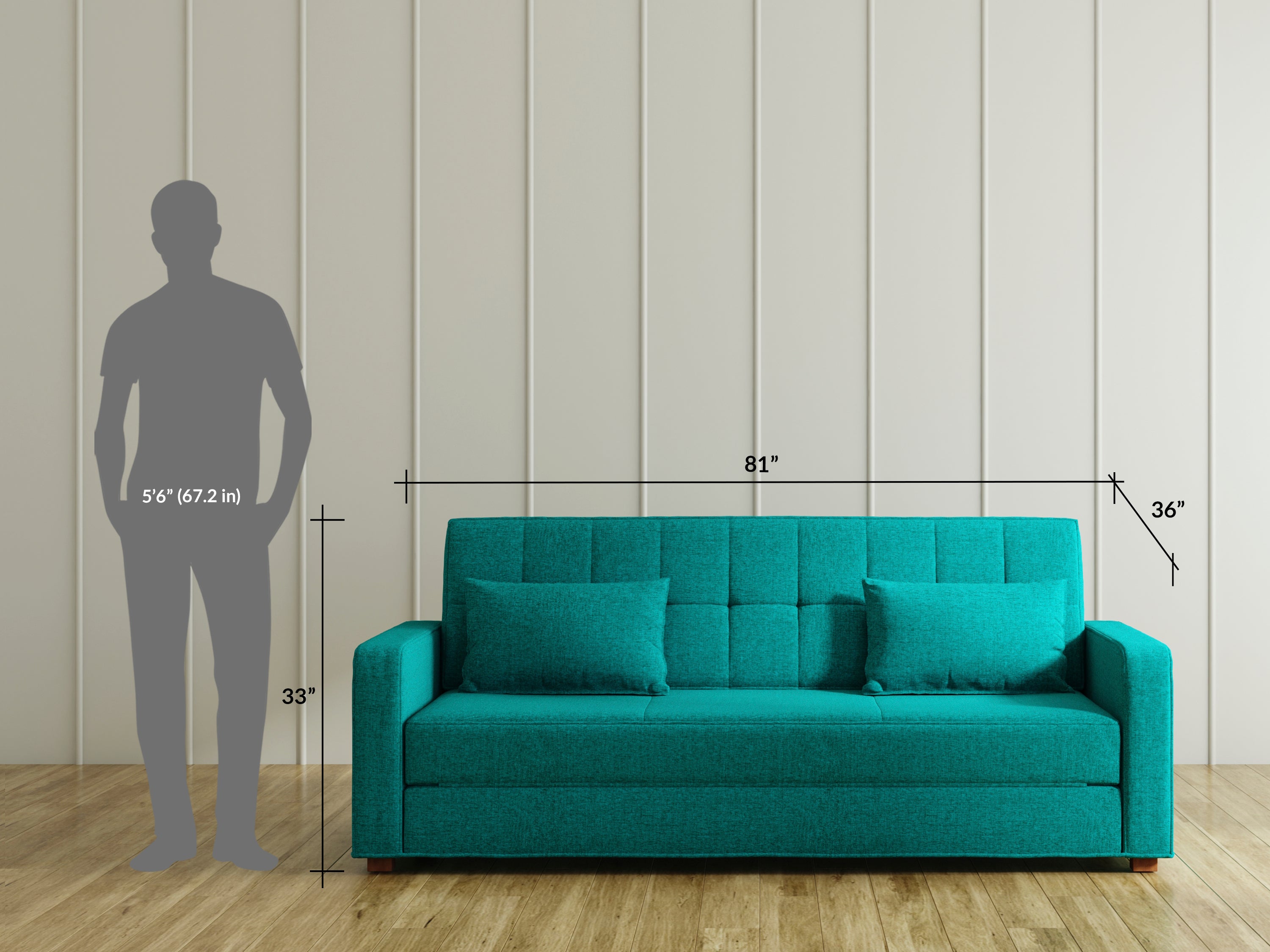 Matteo 3 Seater Sofa Cum Bed