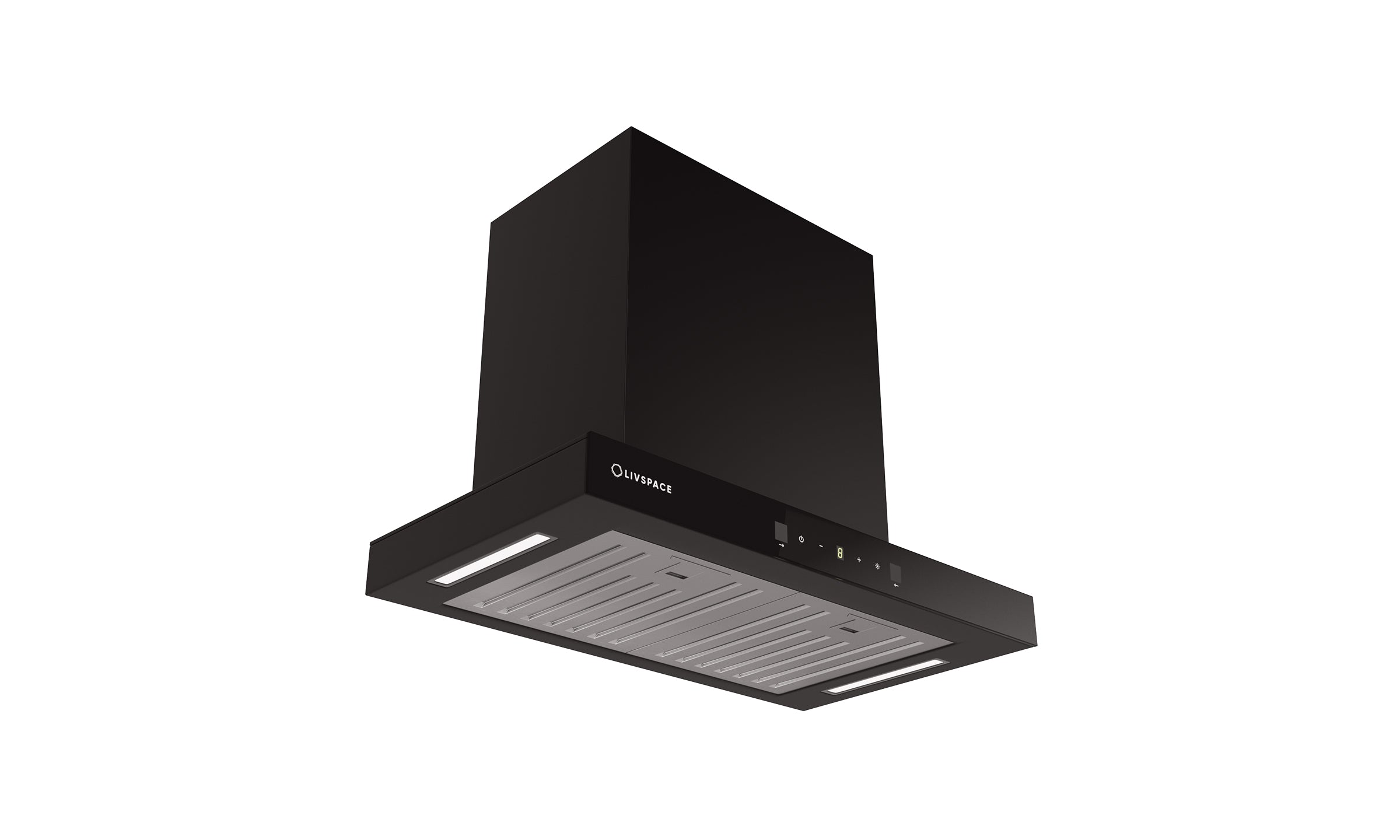 Optima by Livspace Baffle filter T Shape chimney 600mm size 1200m3/h suction power (Only Ductless) | Optima CH DL T 60