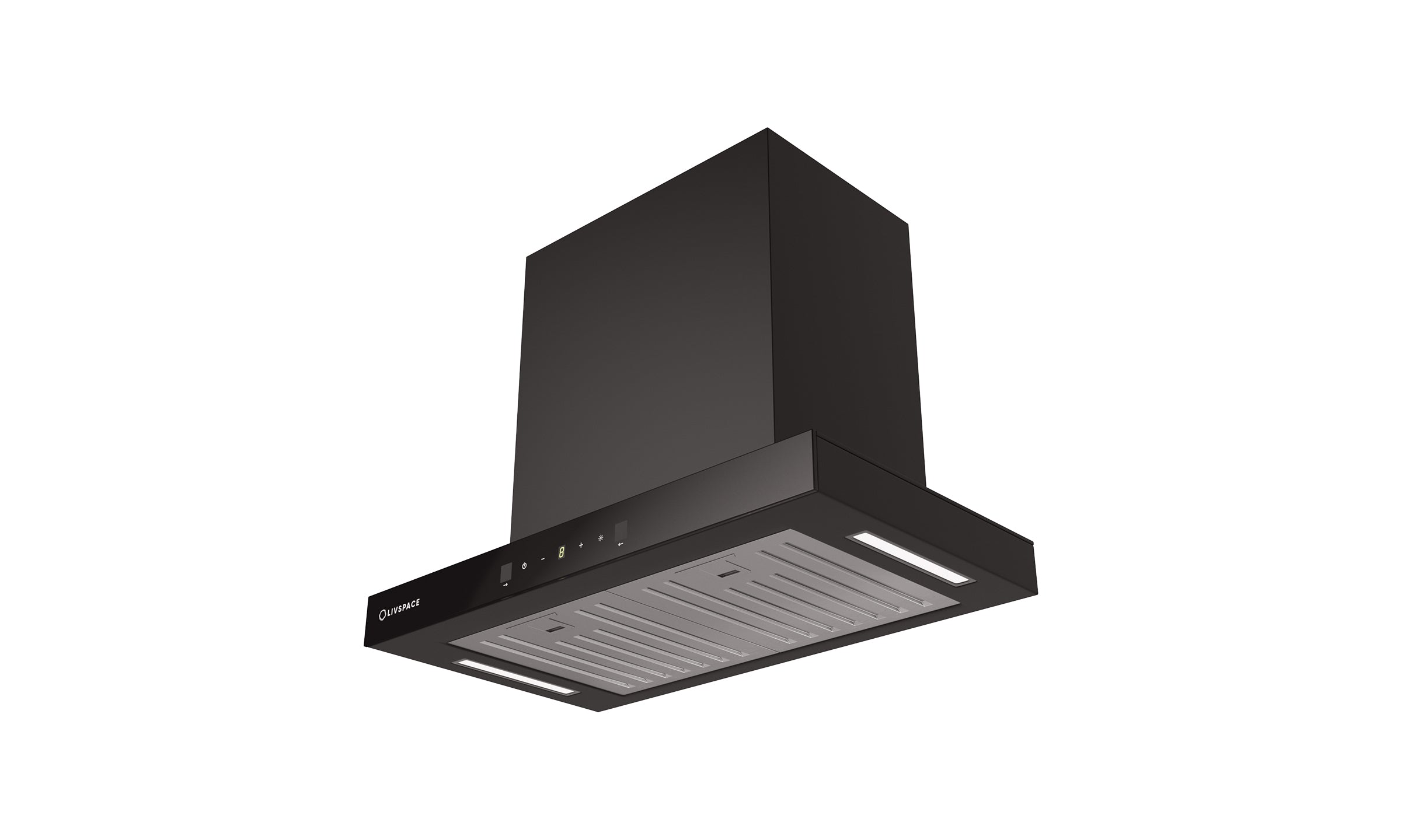 Optima by Livspace Baffle filter T Shape chimney 600mm size 1200m3/h suction power (Only Ductless) | Optima CH DL T 60