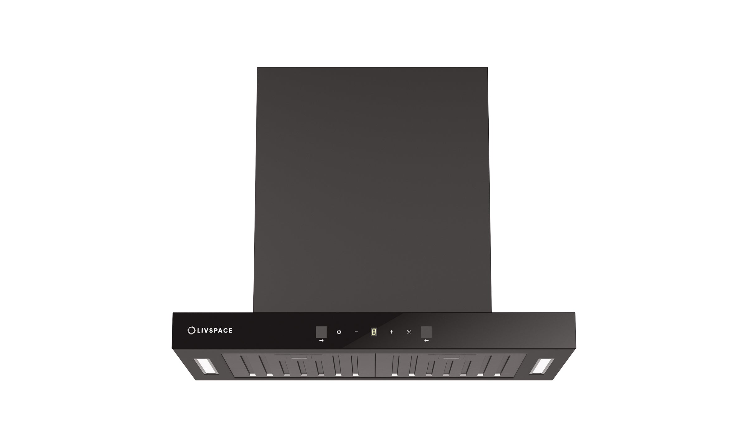 Optima by Livspace Baffle filter T Shape chimney 600mm size 1200m3/h suction power (Only Ductless) | Optima CH DL T 60