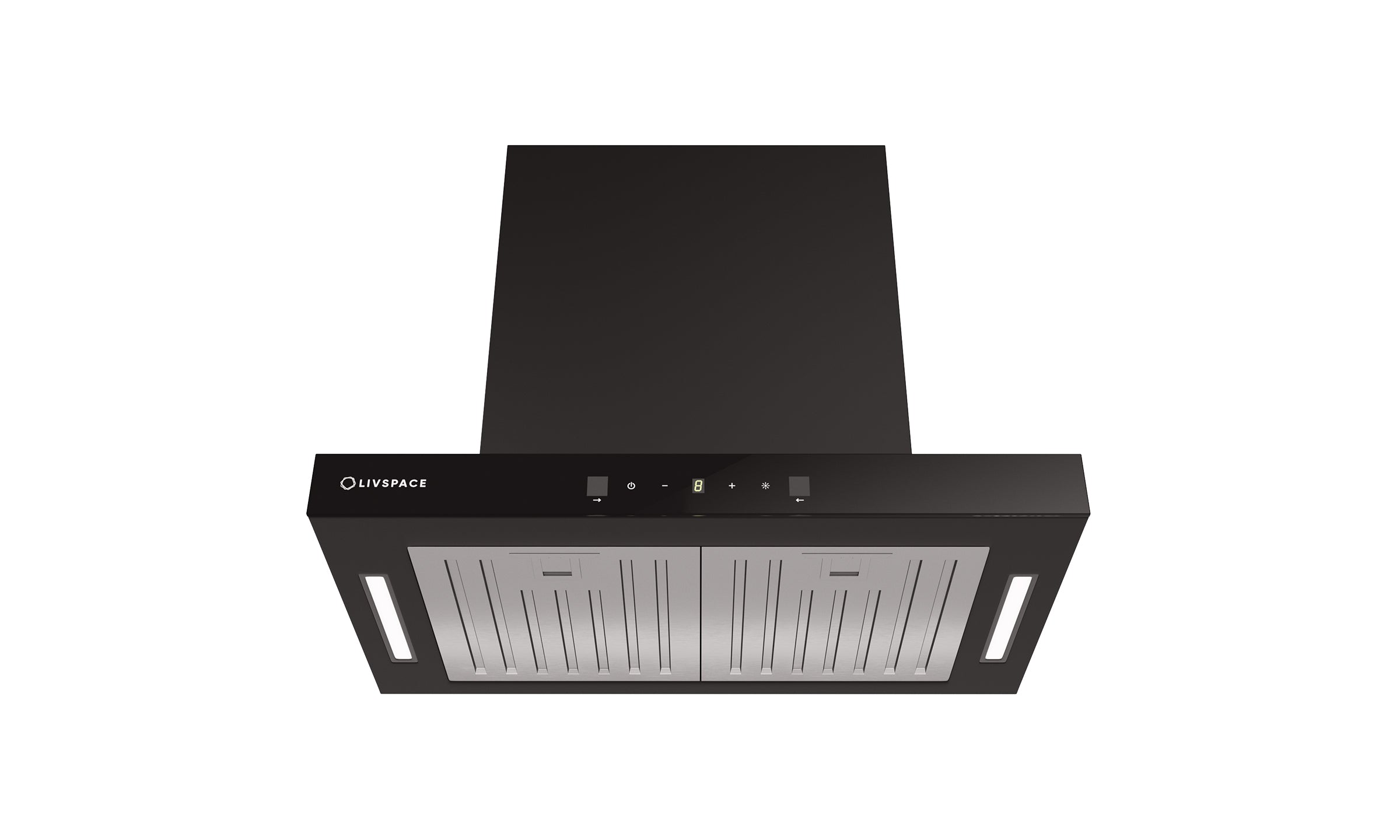Optima by Livspace Baffle filter T Shape chimney 600mm size 1200m3/h suction power (Only Ductless) | Optima CH DL T 60