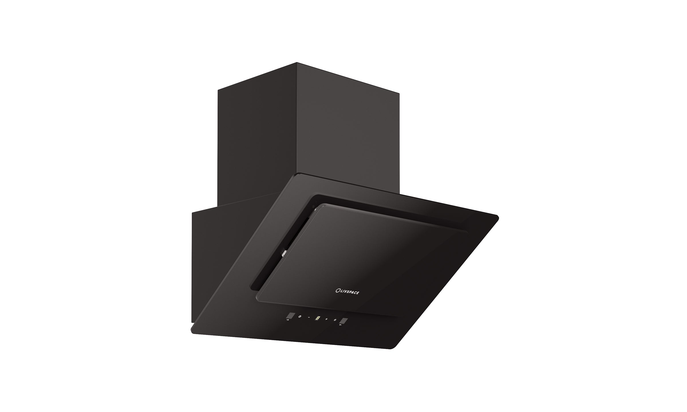 Optima by Livspace Baffle filter Inclined Shape chimney 600mm size 1200m3/h suction power (Only Ductless) | Optima CH DL I 60
