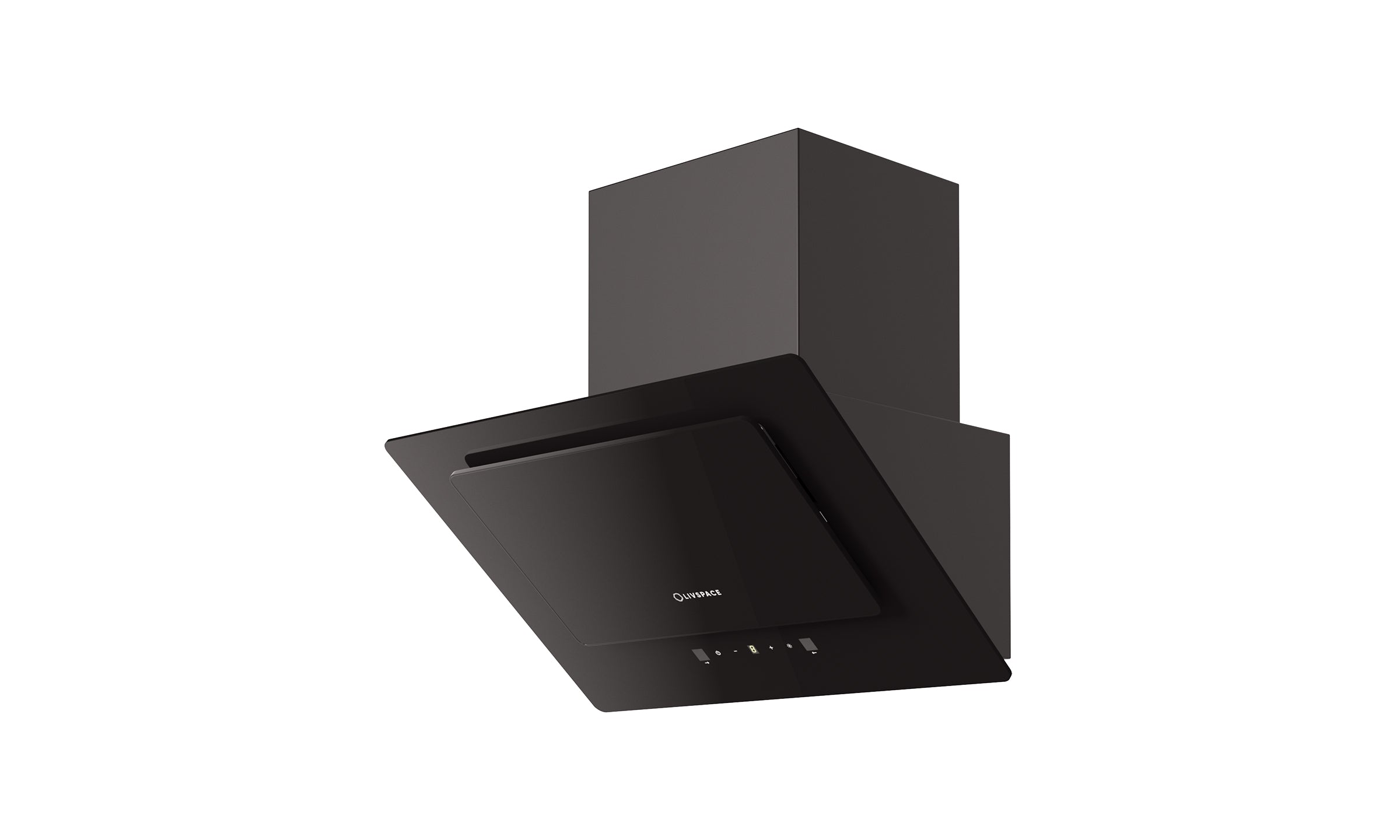 Optima by Livspace Baffle filter Inclined Shape chimney 600mm size 1200m3/h suction power (Only Ductless) | Optima CH DL I 60