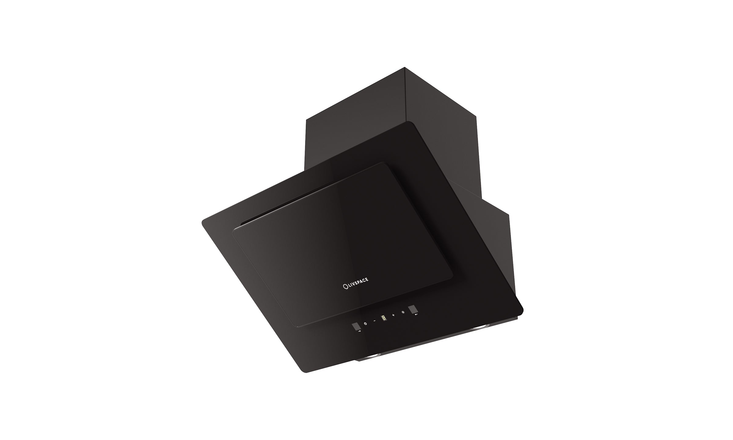 Optima by Livspace Baffle filter Inclined Shape chimney 600mm size 1200m3/h suction power (Only Ductless) | Optima CH DL I 60