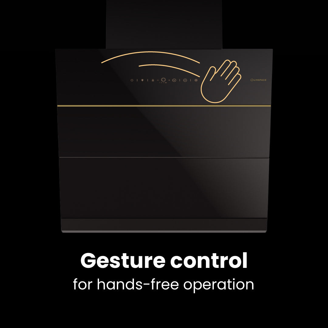 Intellia by Livspace AutoClean Inclined Shape BLDC chimney 600mm size 1600m3/h suction power (Ducted) | Intellia CH I 60