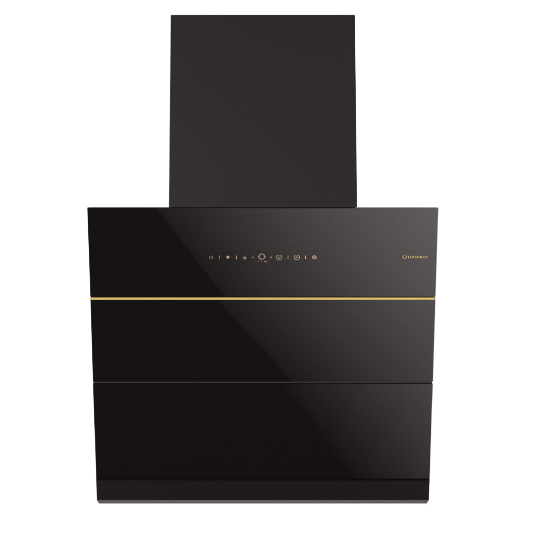 Intellia by Livspace AutoClean Inclined Shape BLDC chimney 600mm size 1600m3/h suction power (Ducted) | Intellia CH I 60