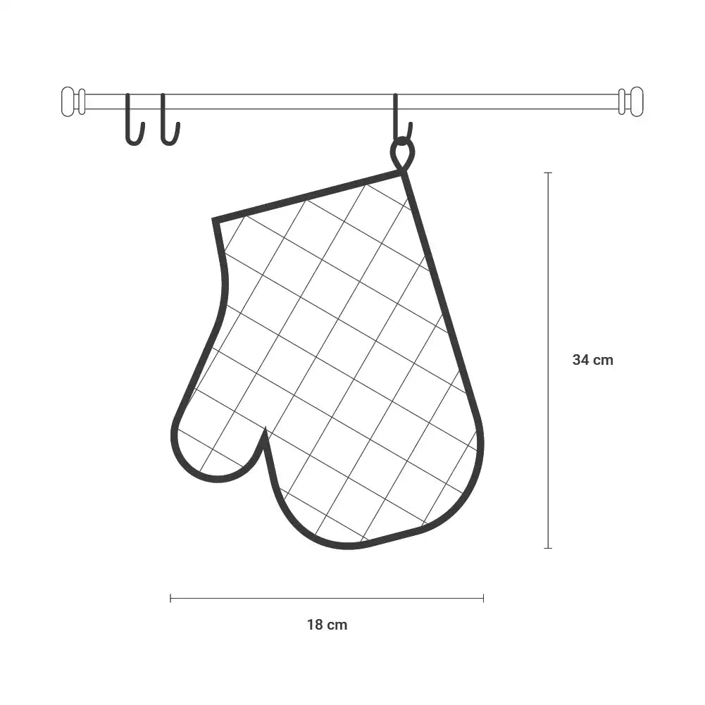 Nonna's Home | Tuscan Inspired Easy to Maintain Quilted Oven Mitts | Designed for Protection | Set of 2