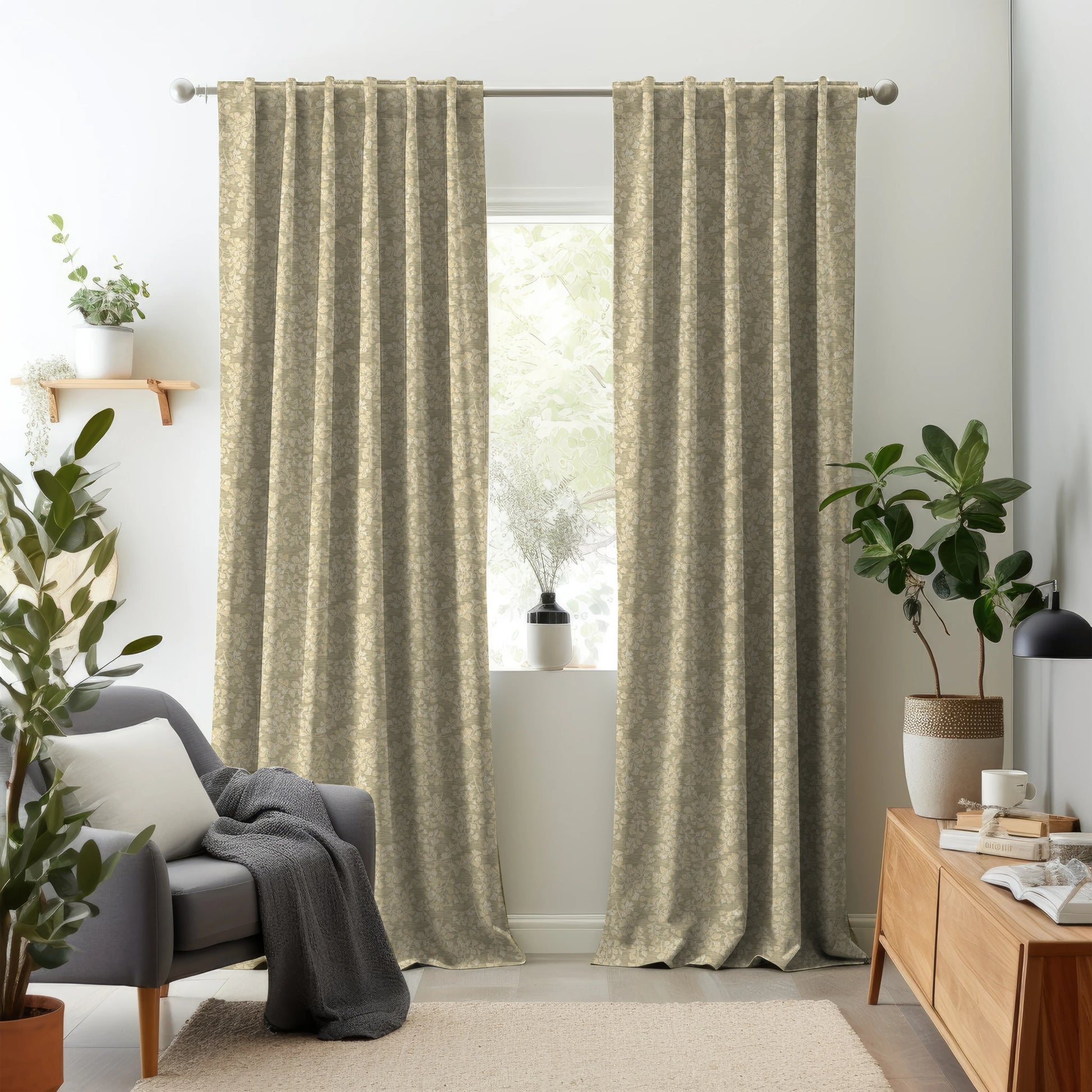 Elementos Edition 3 - Sedge | Made to Order Light Filtering Curtains Sedge-Flax