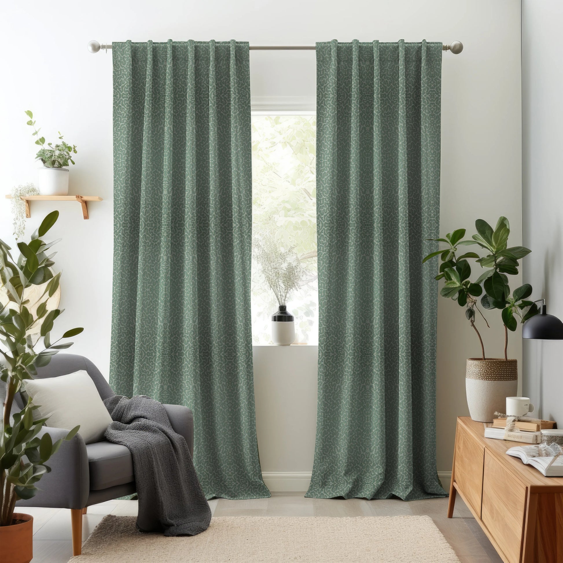 Cosmic Charm Edition 2 - Rill | Made to Order Light Filtering Curtains Rill-Jade
