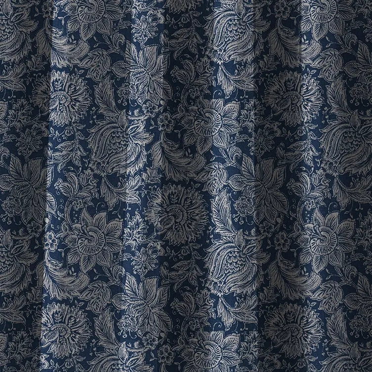 Nomad's Diary Edition 2 - Botania | Made to Order Light Filtering Curtains Botania-Indigo