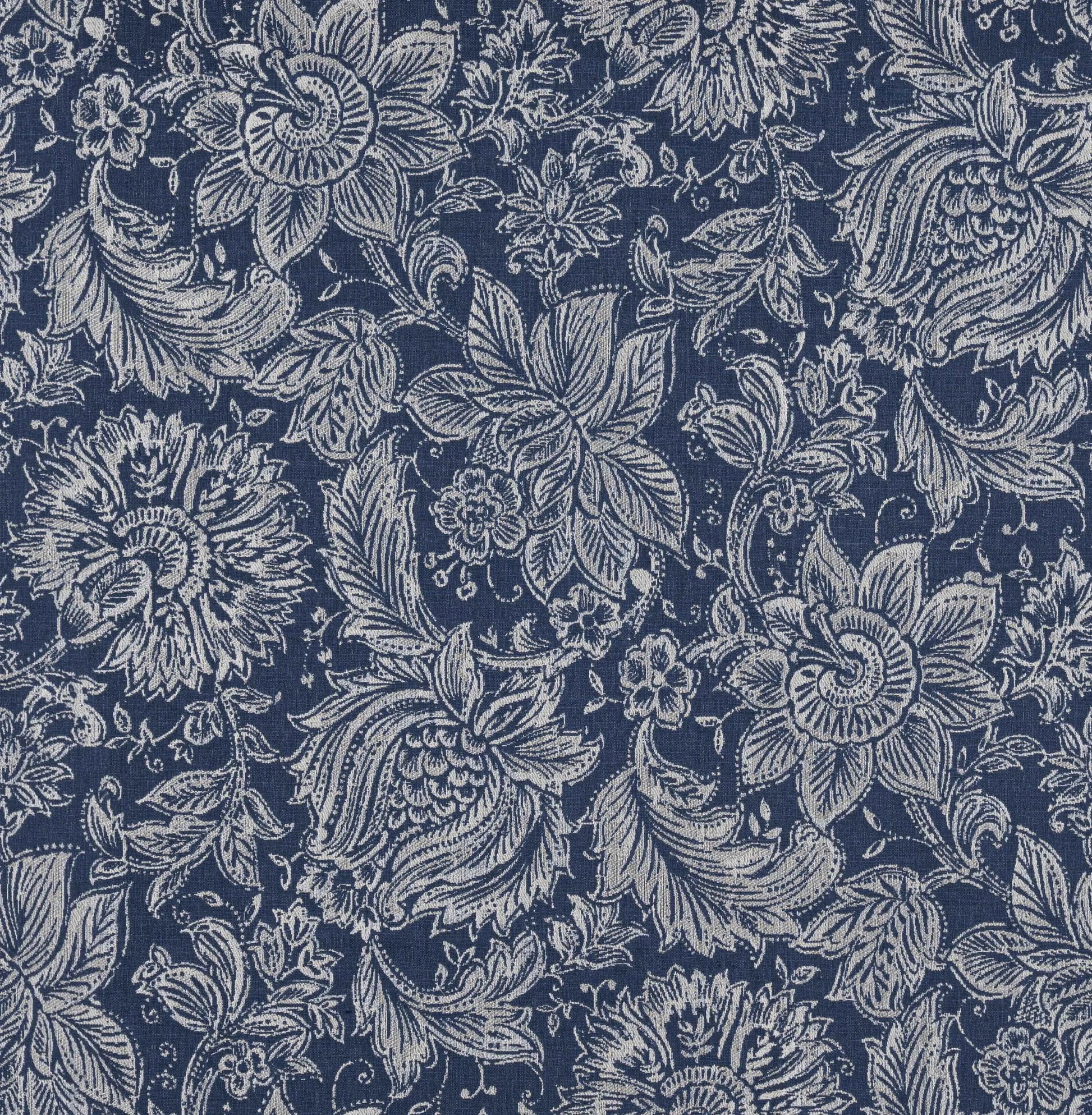 Nomad's Diary Edition 2 - Botania | Made to Order Light Filtering Curtains Botania-Indigo