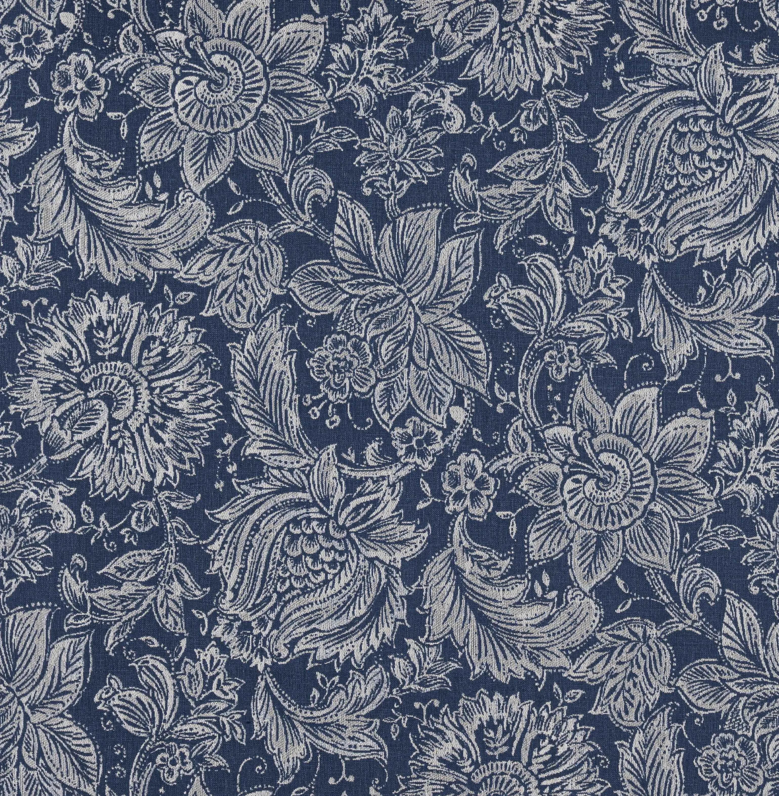 Nomad's Diary Edition 2 - Botania | Made to Order Light Filtering Curtains Botania-Indigo