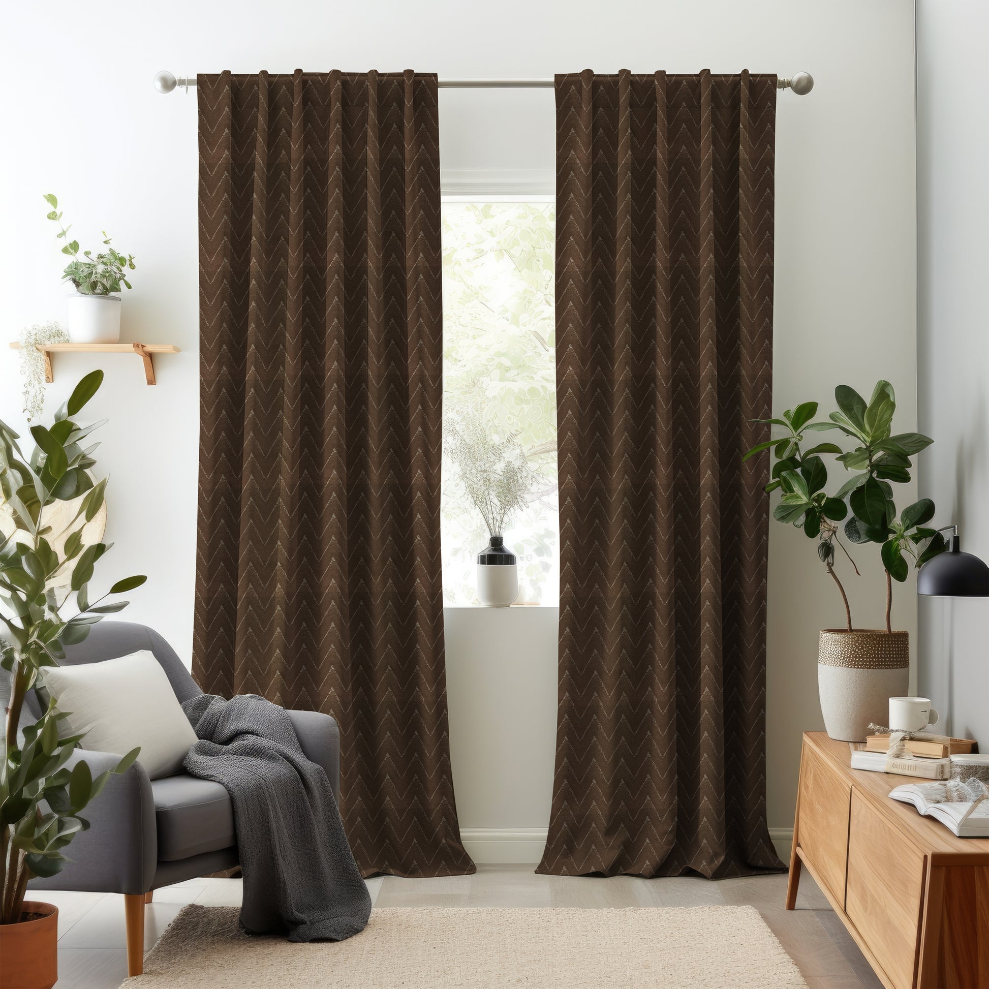 Elementos Edition 1 | Made-to-Order Curtains / Upholstery Fabric Cocoa-Peak