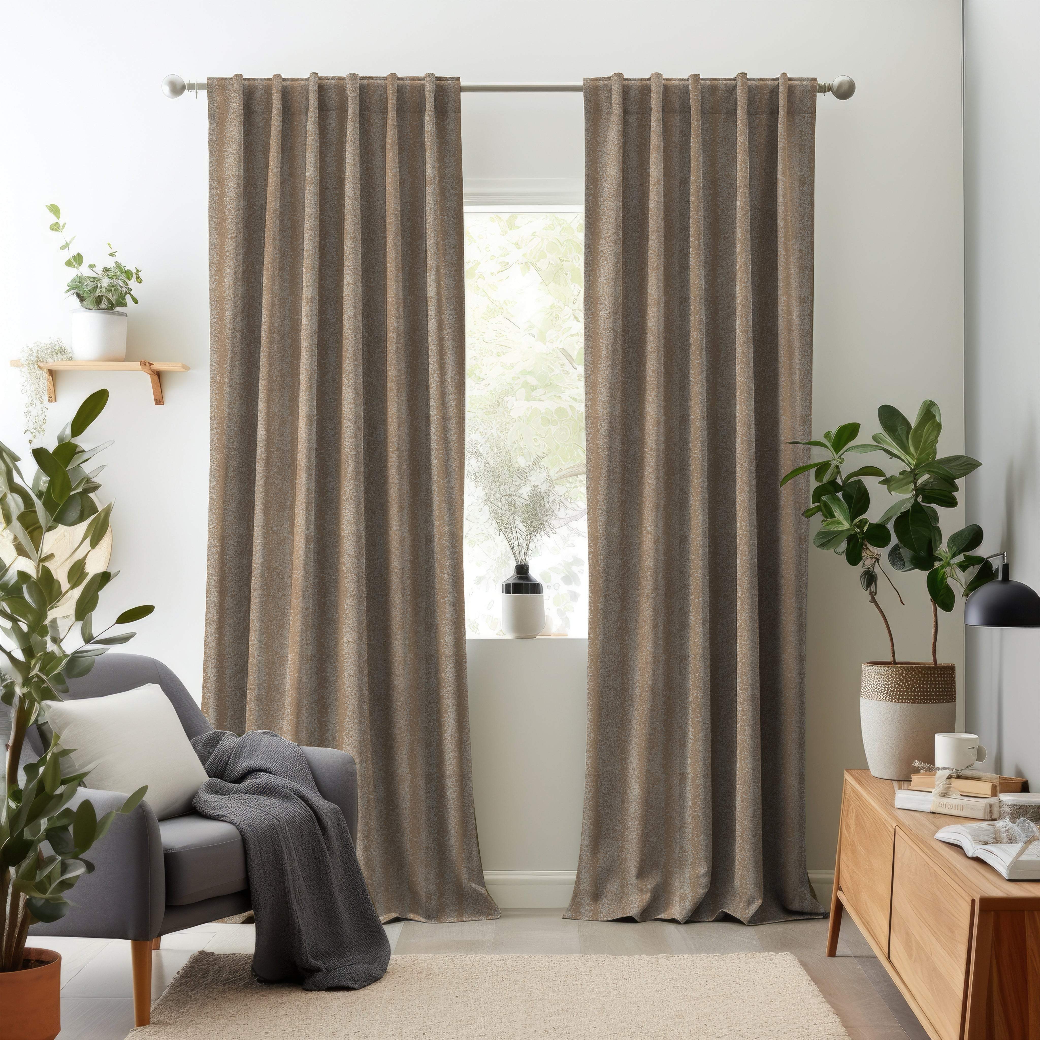 Elementos Edition 1 | Made-to-Order Curtains / Upholstery Fabric Oatmeal-Sakura
