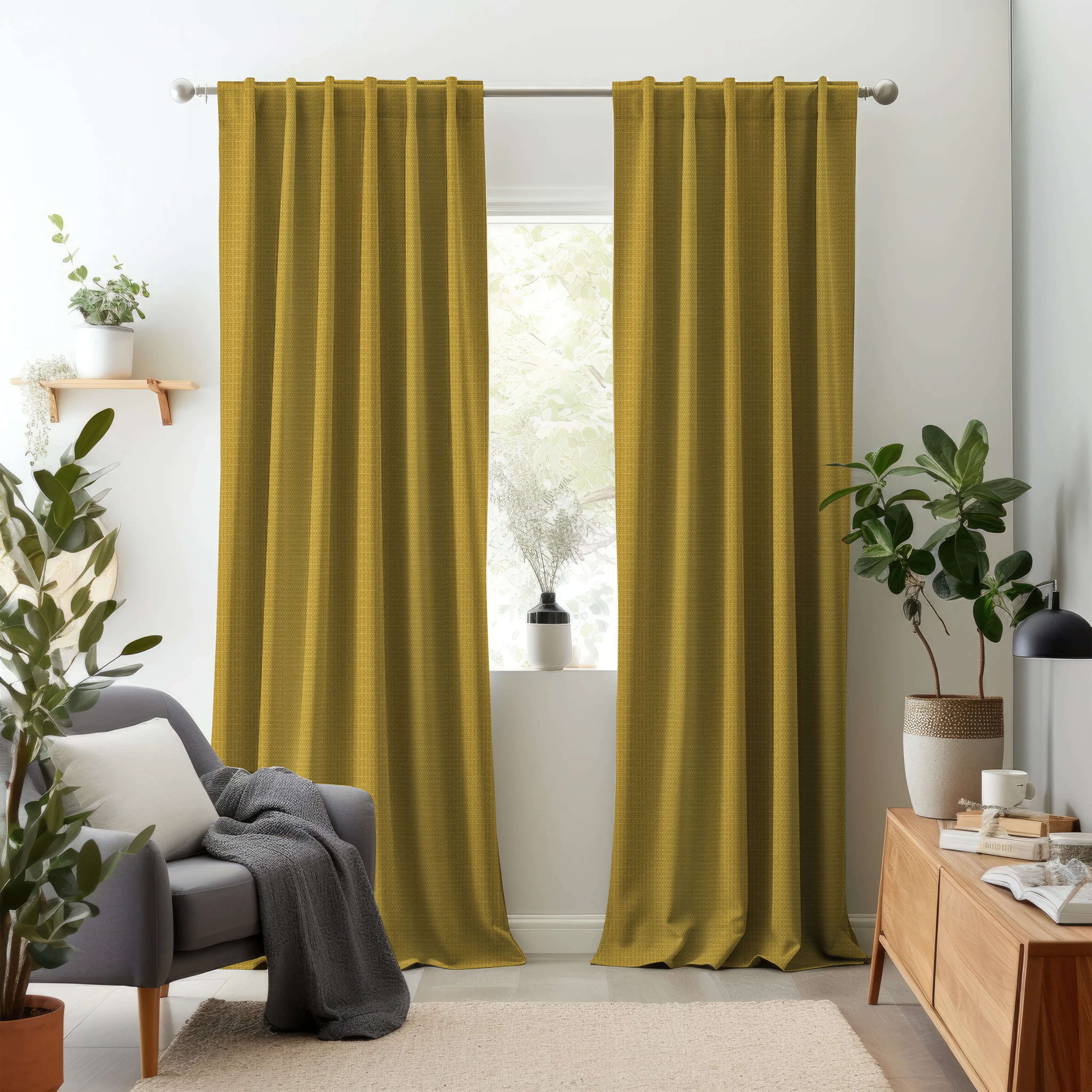 Elementos Edition 6 - Hatch | Made to Order Light Filtering Curtains Hatch-Mustard