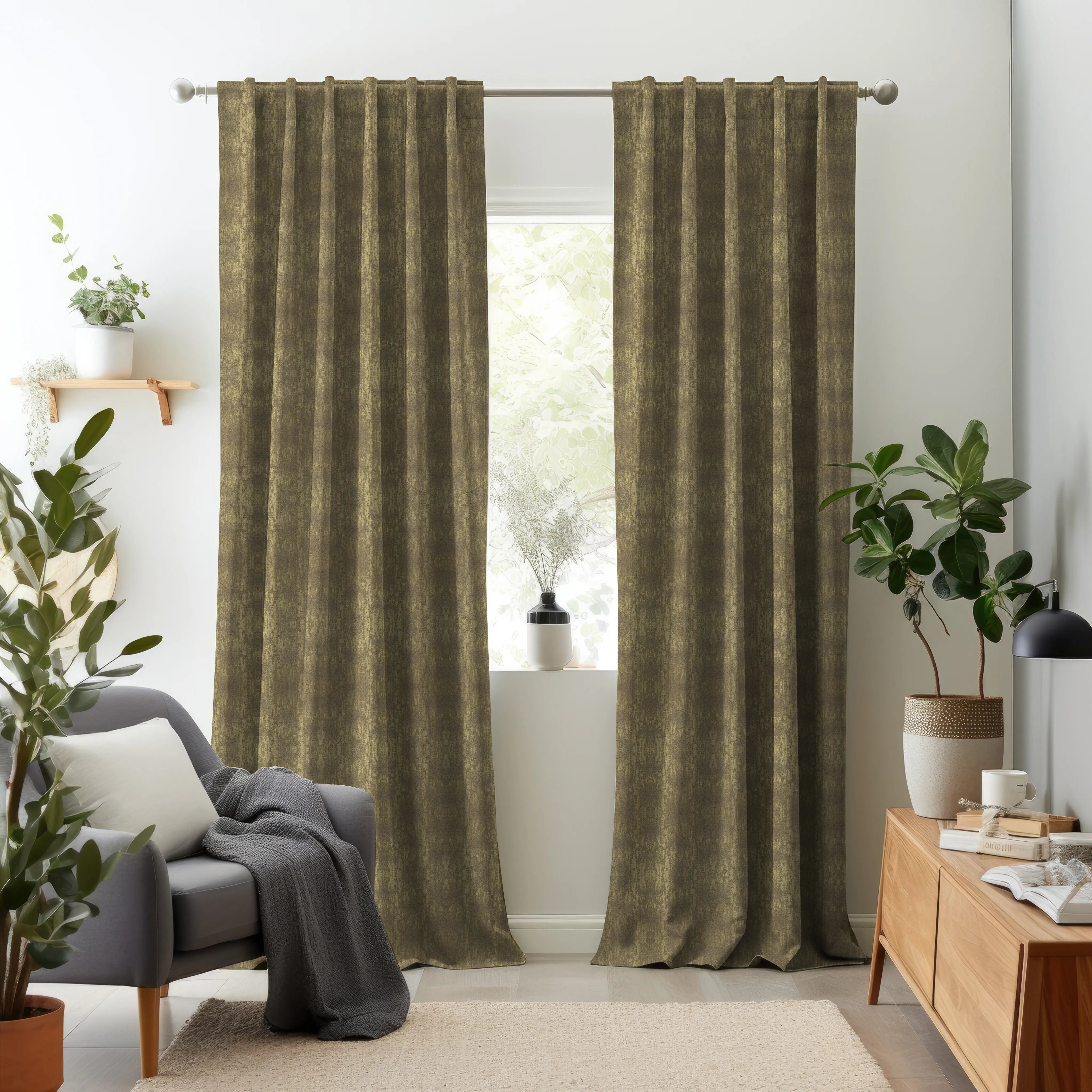 Cosmic Charm Edition 2 - Flare | Made to Order Light Filtering Curtains Flare-Goldflake