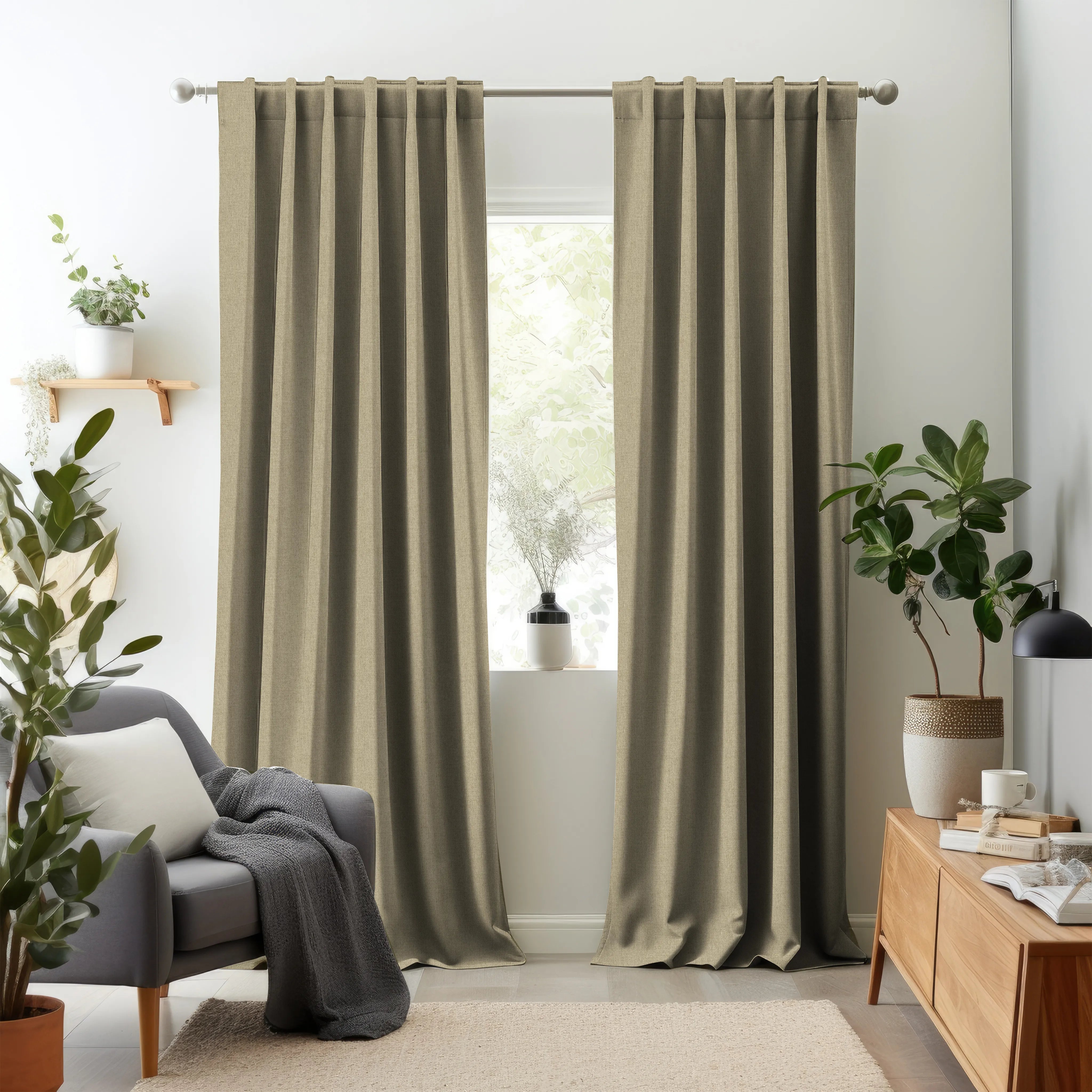 Nomad's Diary Edition 7 - Melange Plain | Made to Order Light Filtering Curtains Melange Plain-Antique Beige