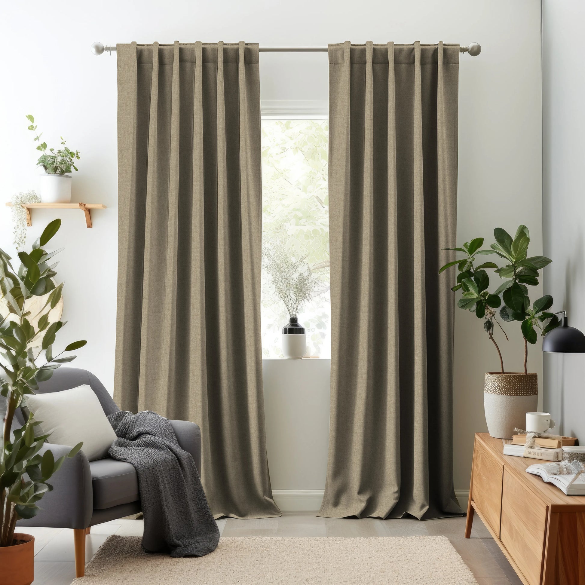 Hallmark Drapes Edition 3 - Melange Plain | Made to Order Light Filtering Curtains Melange Plain-Wheat Husk