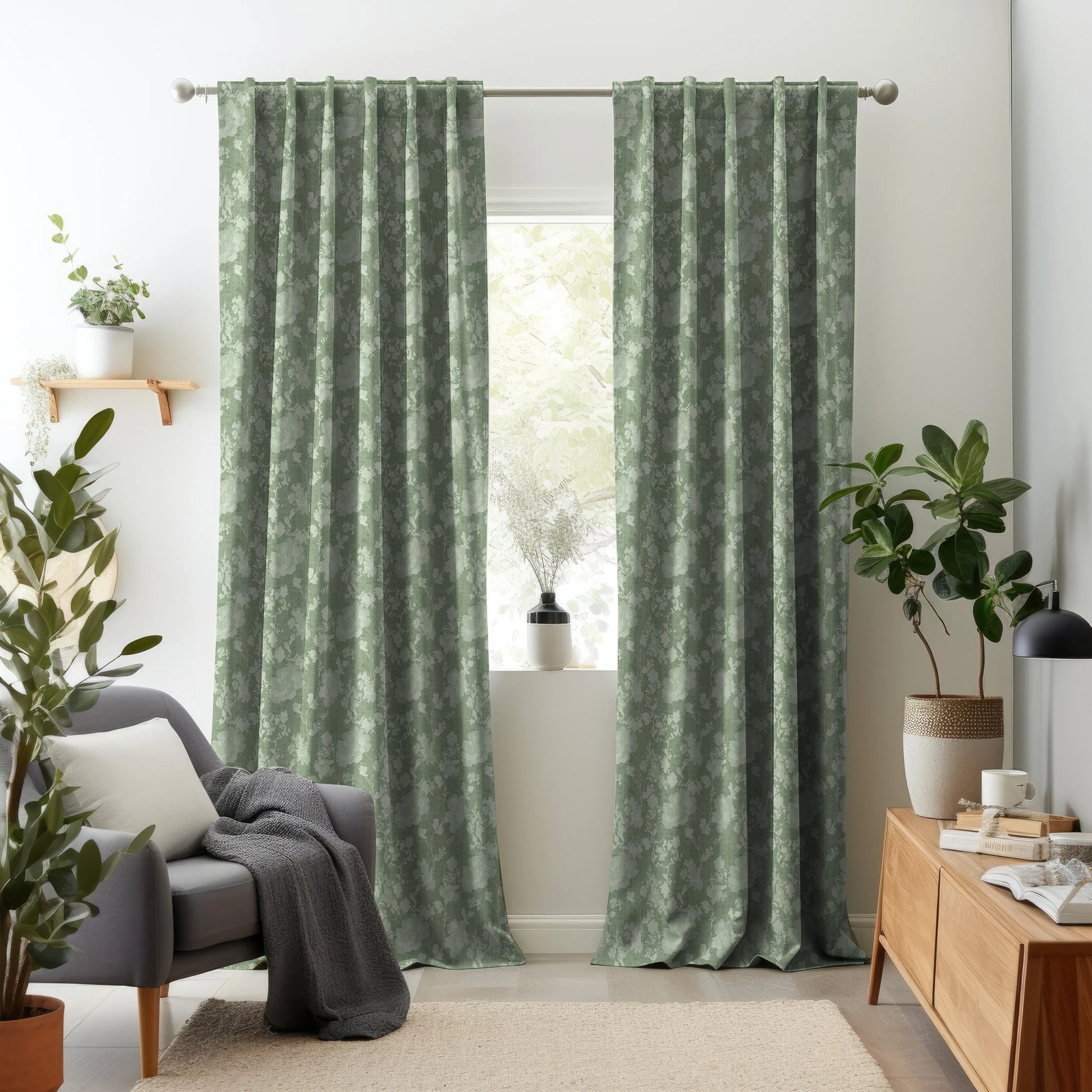 Elementos Edition 4 - Botanical | Made to Order Light Filtering Curtains Botanical-Sage