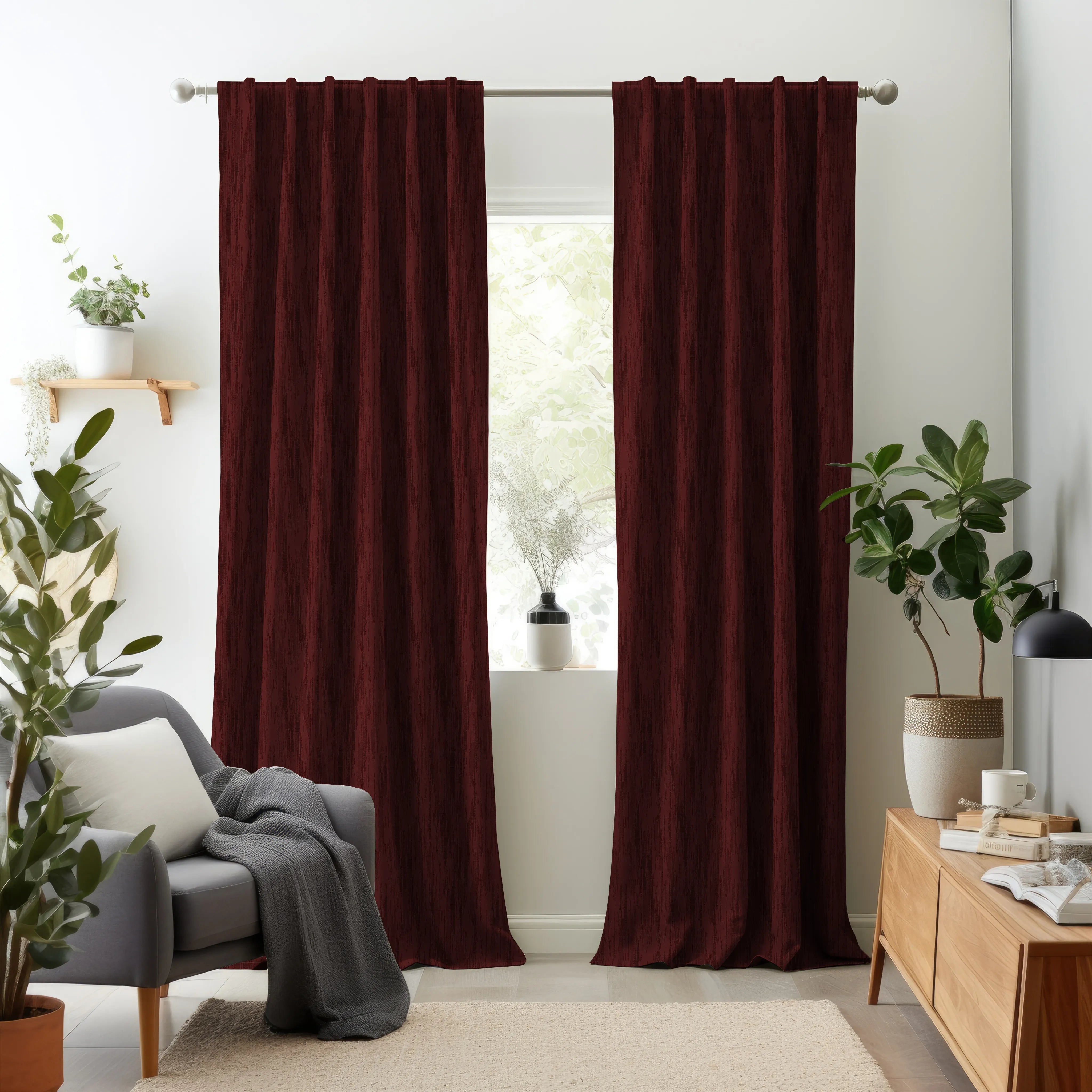 Elementos Edition 5 - Theon | Made to Order Light Filtering Curtains Theon-Garnet