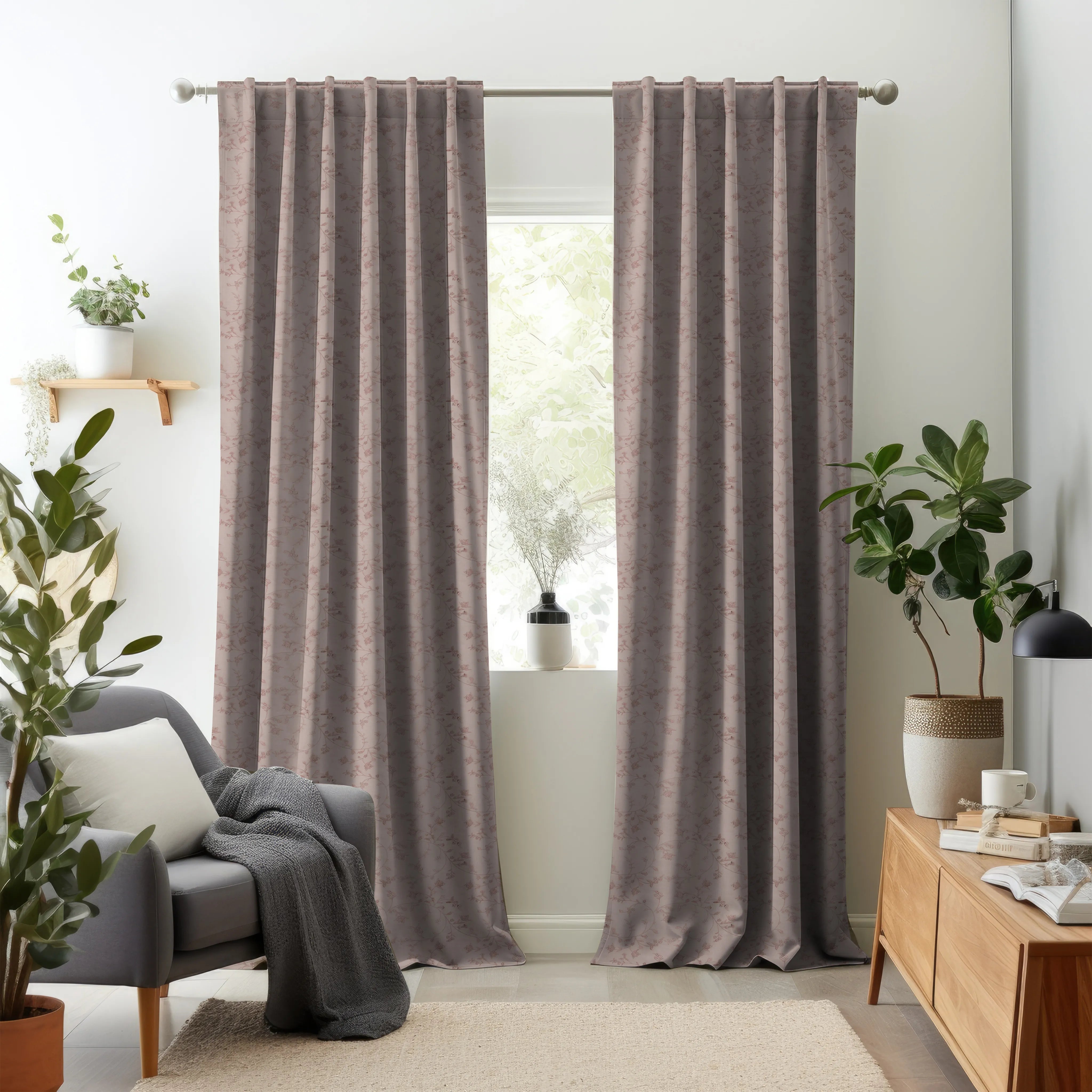 Nomad's Diary Edition 4 - Bellflower | Made to Order Light Filtering Curtains Bellflower-Coral