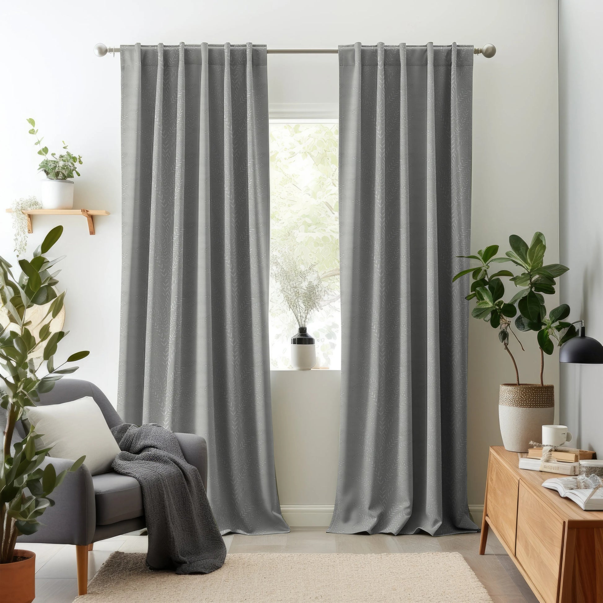 Hallmark Drapes Edition 5 - Floralstreak | Made to Order Sheer Curtains Floralstreak-Chalk