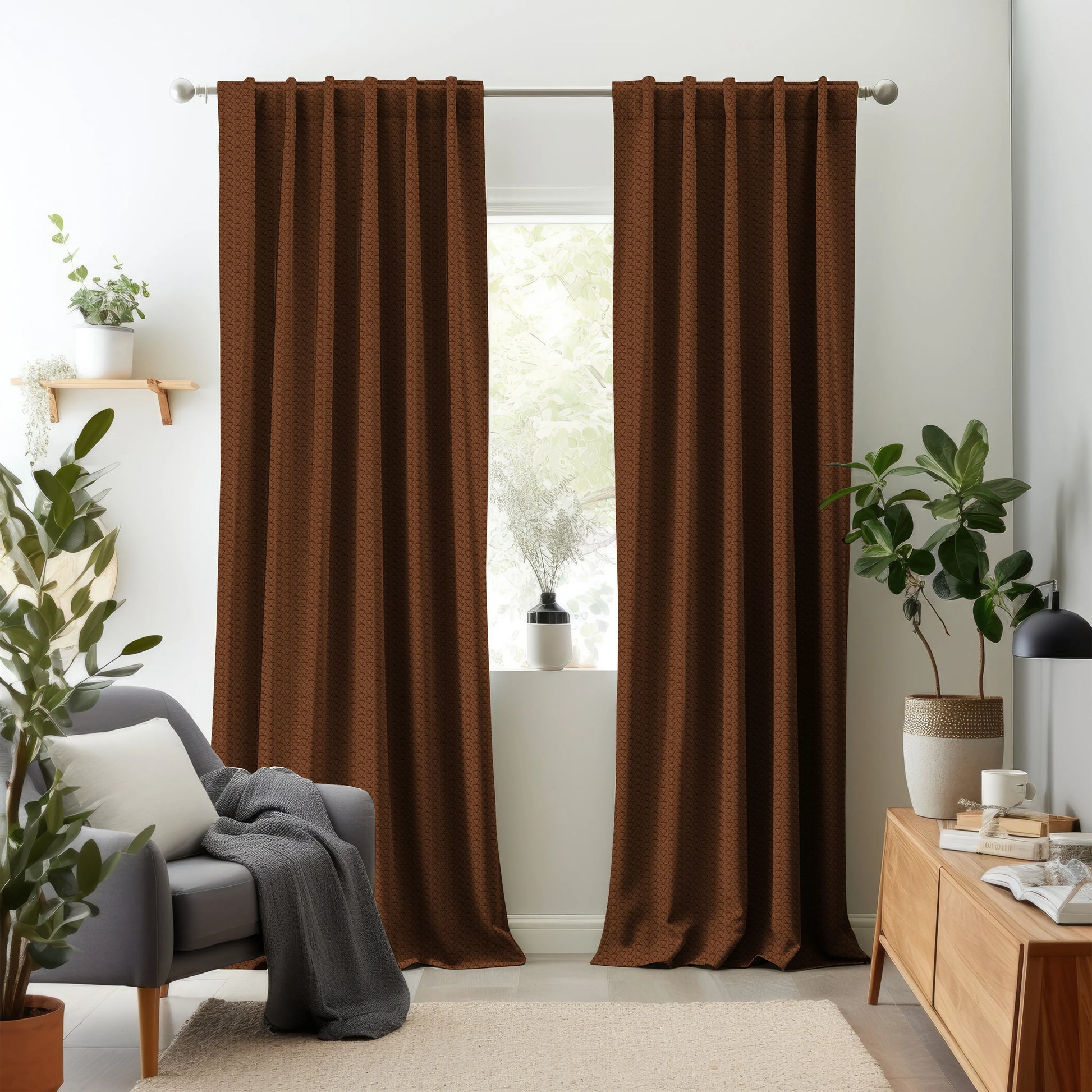 Earthen Tales Edition 1 - Massif | Made to Order Light Filtering Curtains Massif-Chestnut