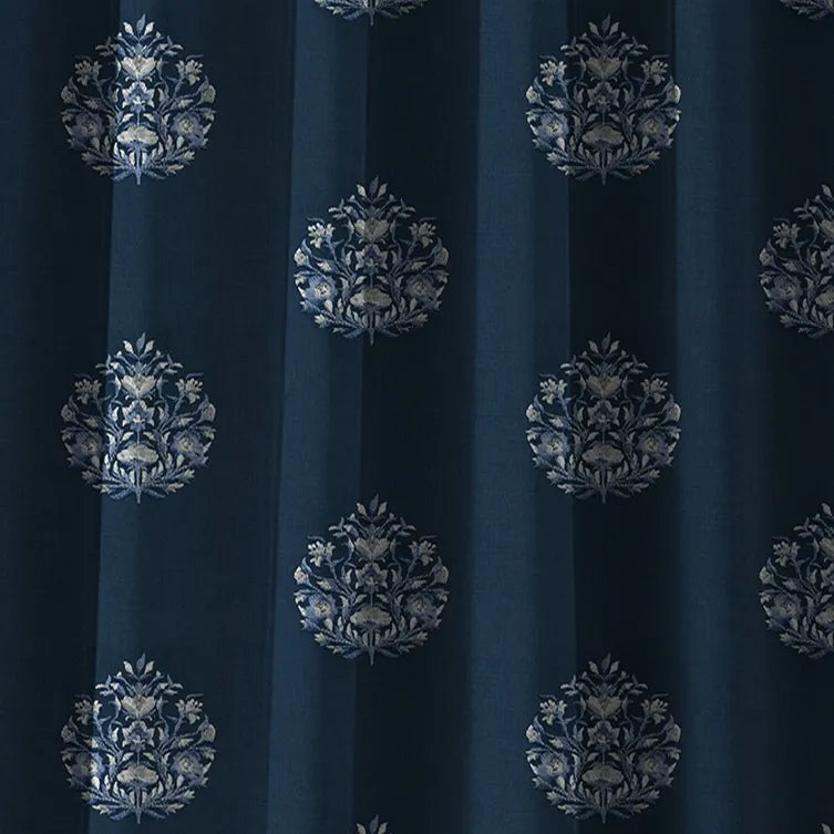 Nomad's Diary Edition 6 - Kusum | Made to Order Light Filtering Curtains Kusum-Indigo