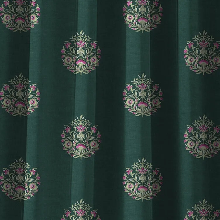Nomad's Diary Edition 6 - Kusum | Made to Order Light Filtering Curtains Kusum-Peacock