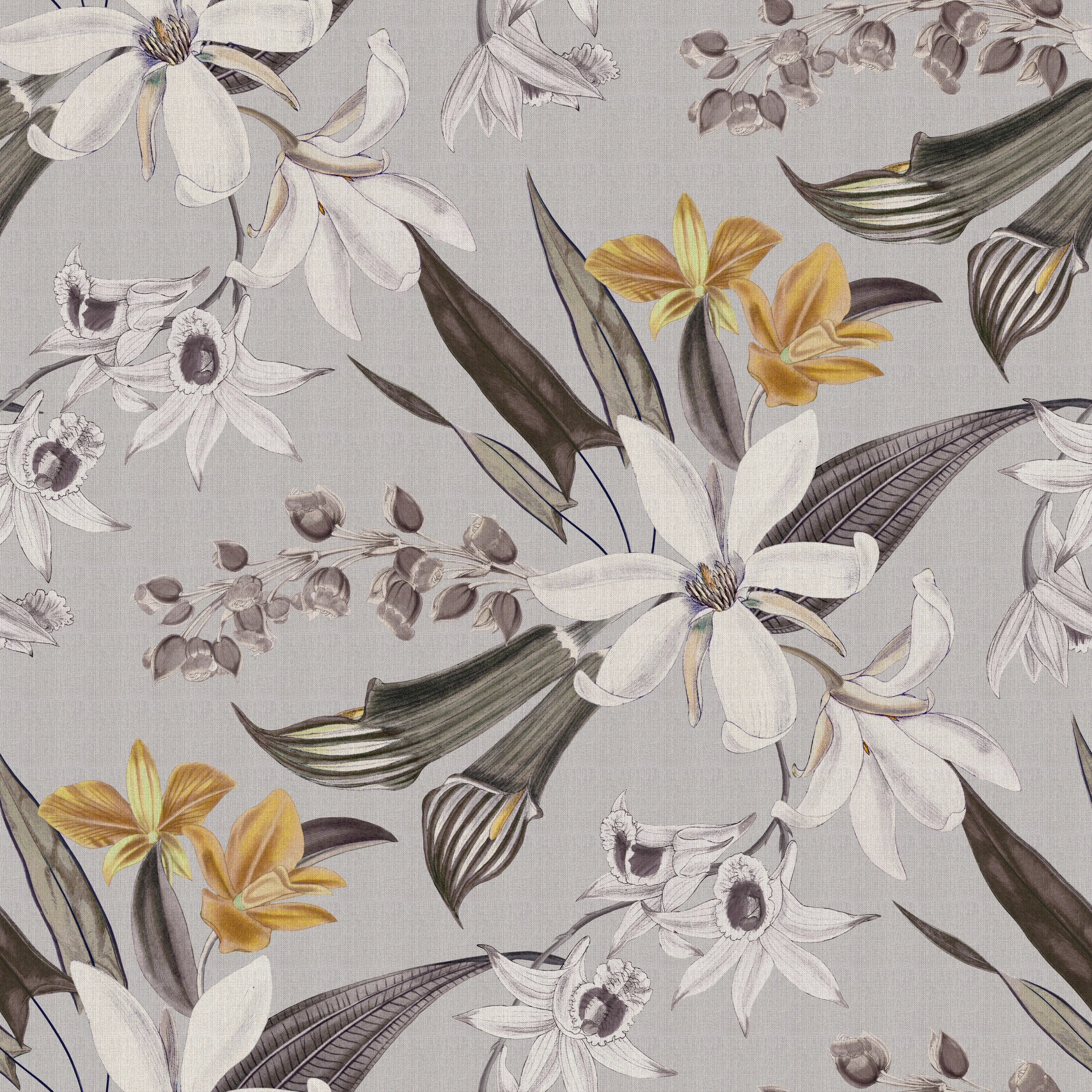 Nomad's Diary Edition 4 - Frangipani | Multipurpose Fabric Frangipani-French Grey