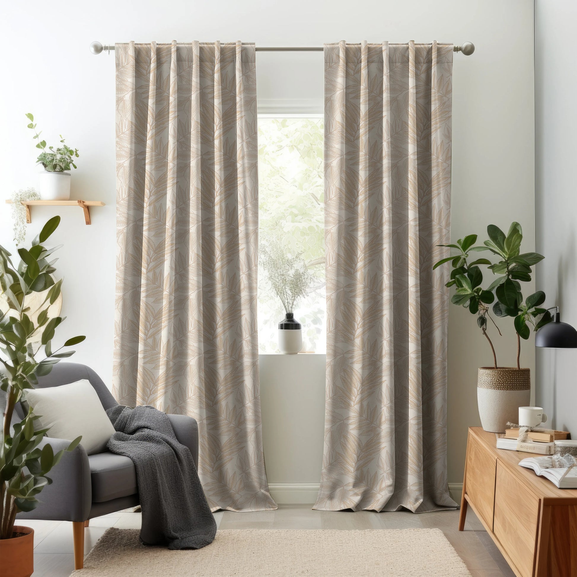 Cosmic Charm Edition 1 - Willow | Made to Order Light Filtering Curtains Willow-Butterscotch