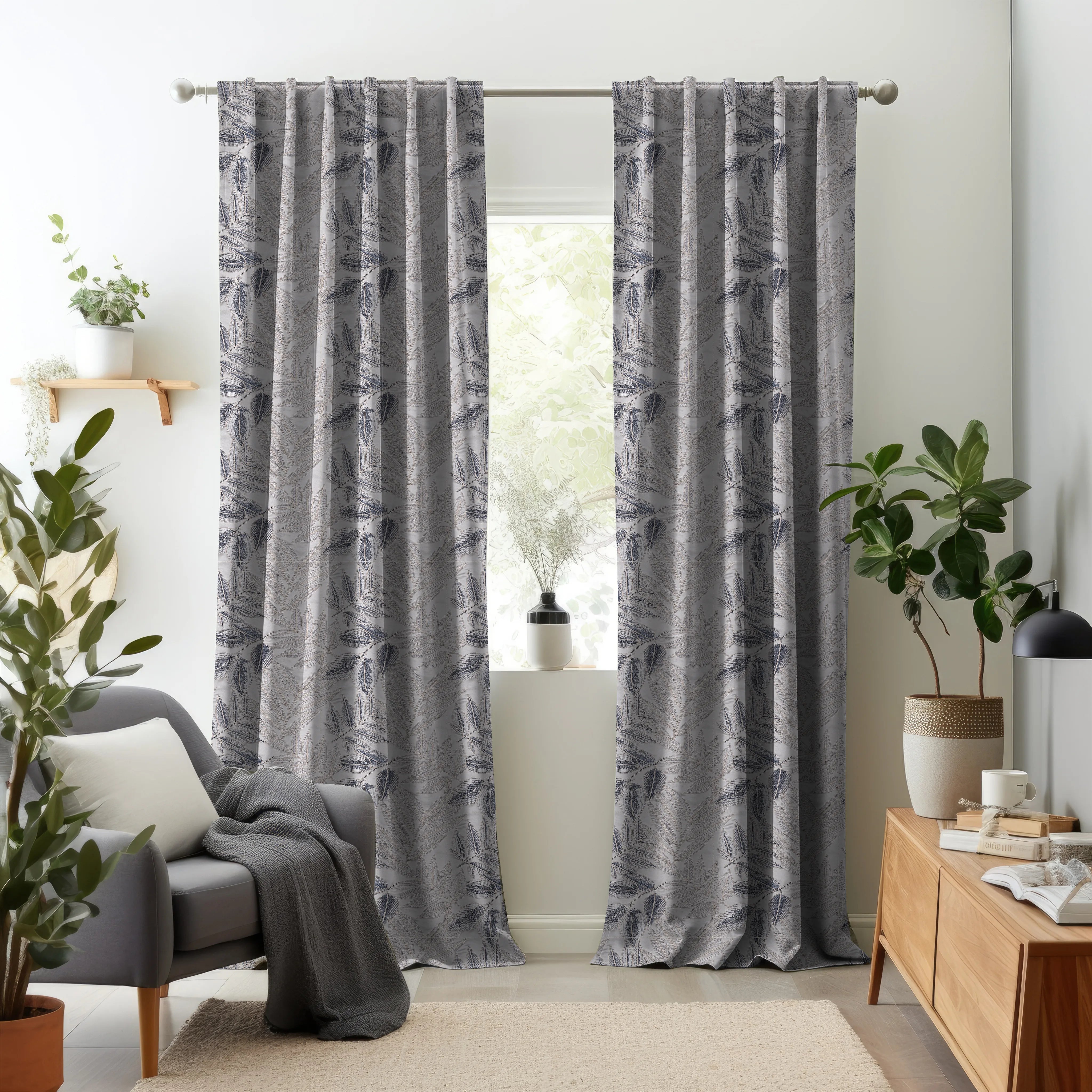 Cosmic Charm Edition 1 - Willow | Made to Order Light Filtering Curtains Willow-Titanium