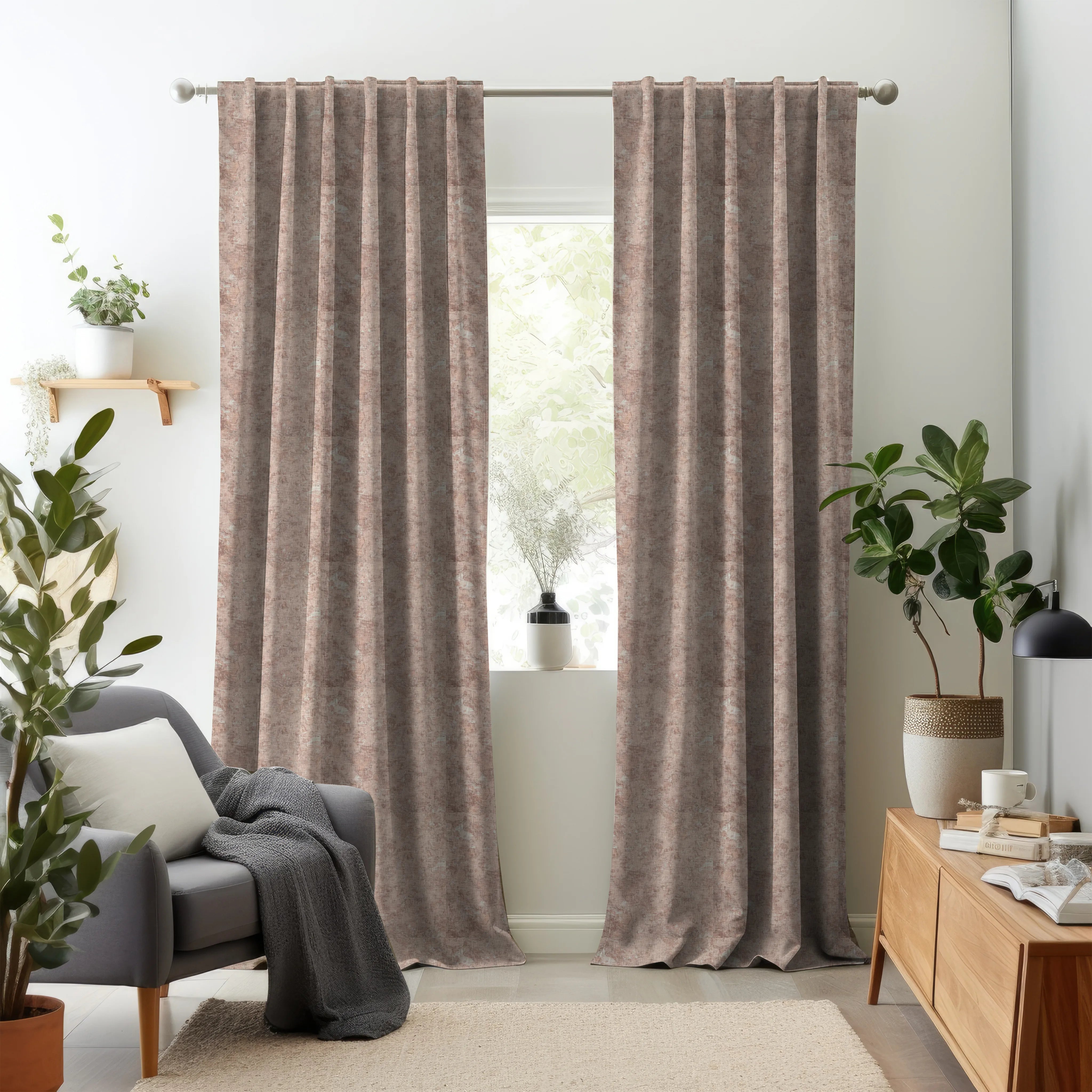 Nomad's Diary Edition 3 - Creek | Made to Order Sheer Curtains Creek-Pink Salt