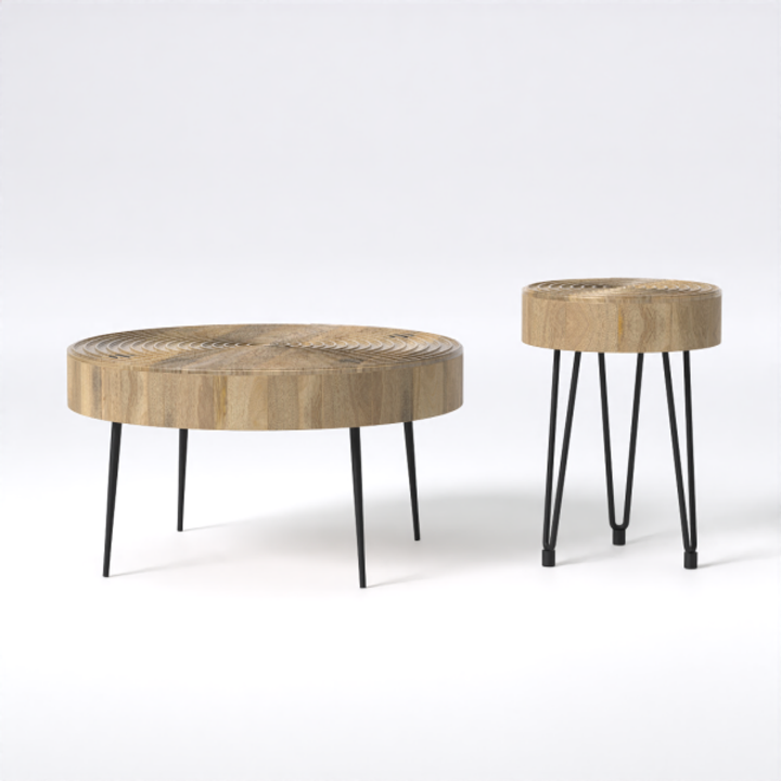 Aspen Round Nesting Coffee Table Set