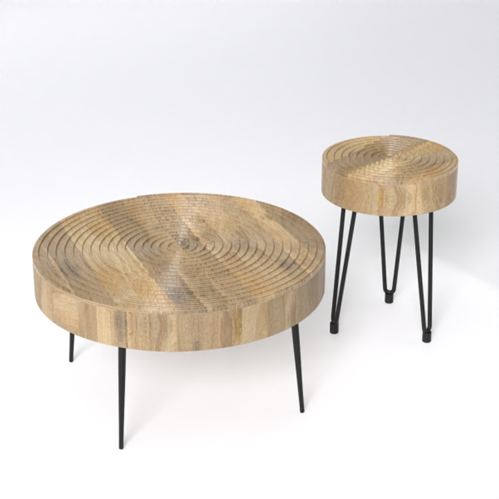 Aspen Round Nesting Coffee Table Set