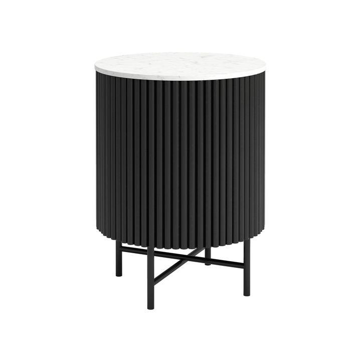 Athena Marble End Table With Metal Legs