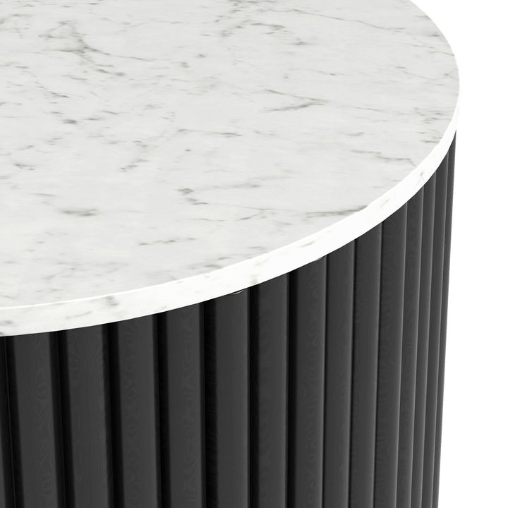 Athena Marble End Table With Metal Legs