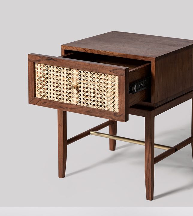 Cane Comfort Bedside Table