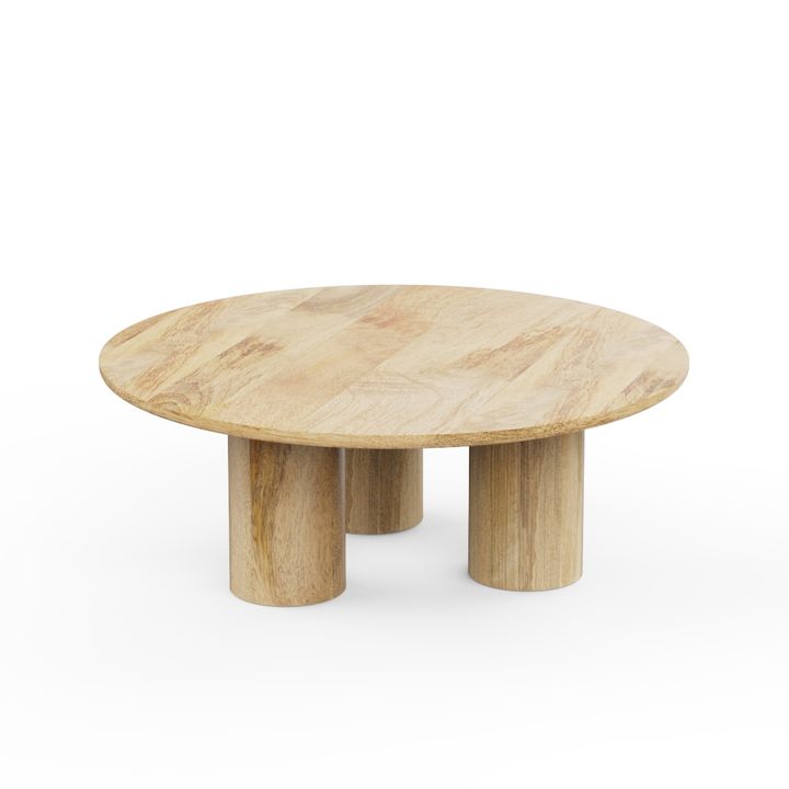 Gaia Round Coffee Table - Mango Natural (15In Height)