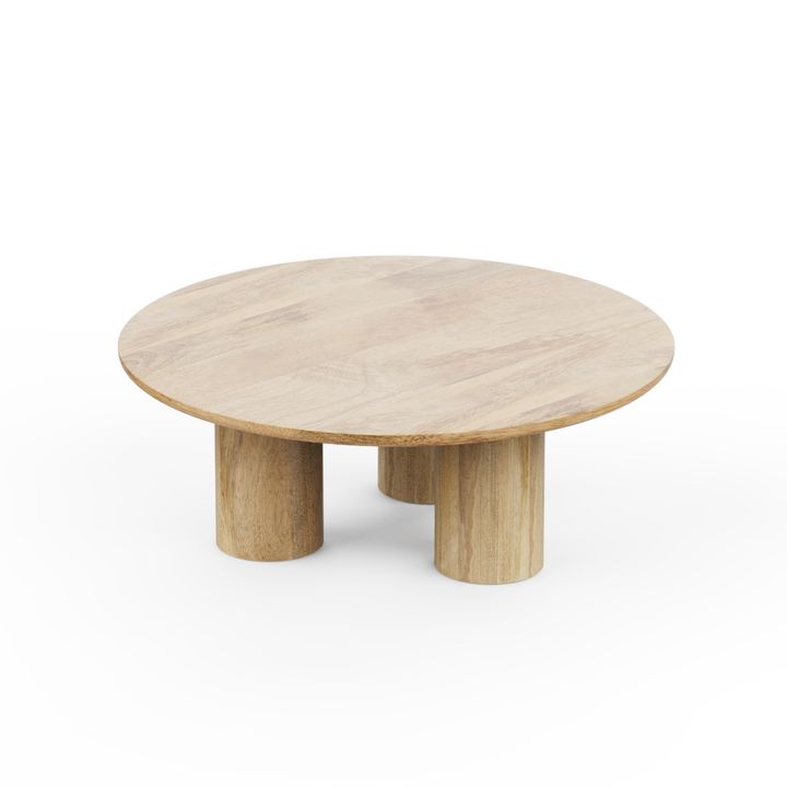 Gaia Round Coffee Table - Mango Natural (15In Height)