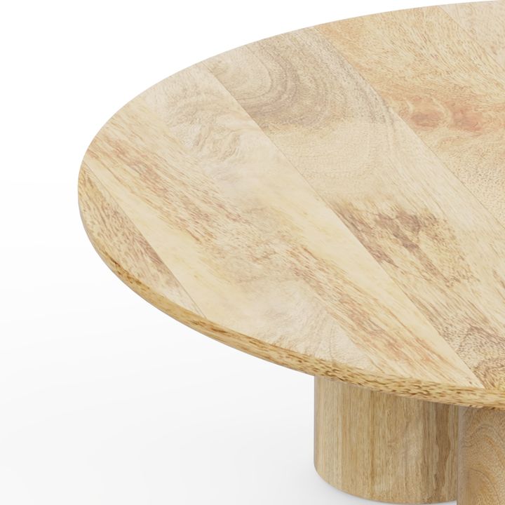 Gaia Round Coffee Table - Mango Natural (15In Height)