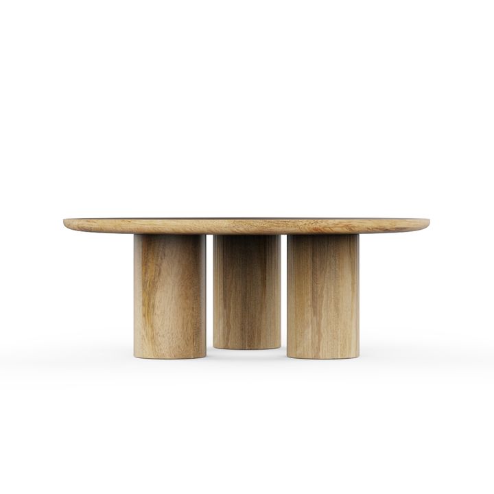 Gaia Round Coffee Table - Mango Natural (15In Height)