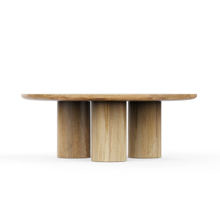 Gaia Round Coffee Table - Mango Natural (15In Height)