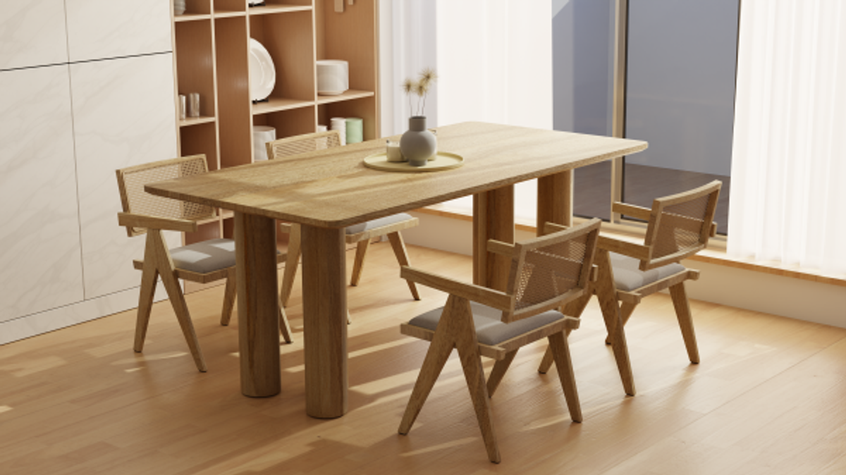 Gaia With Verve 6 Seater Dining Set - Natural