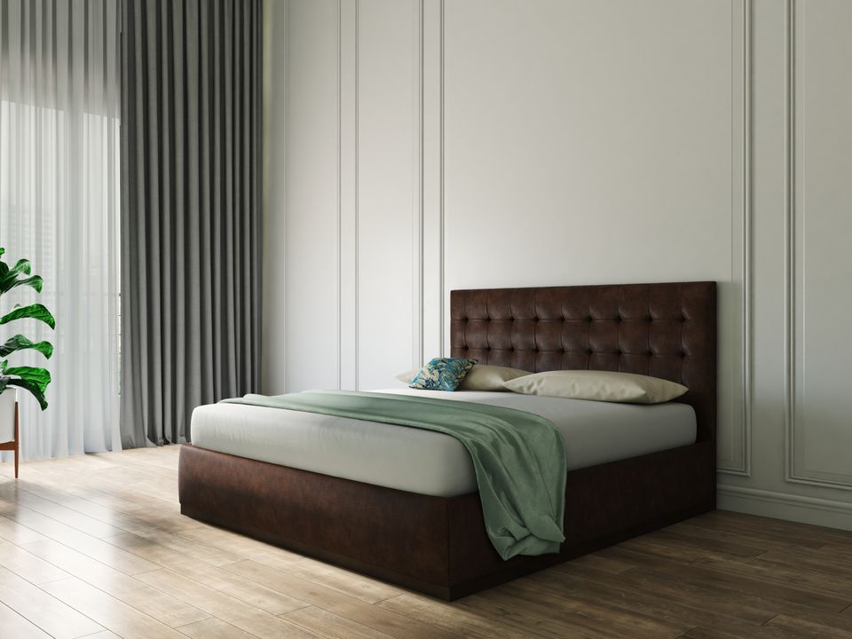 Hayden Home Premium Classic Tufted Madrid Upholstered Bed