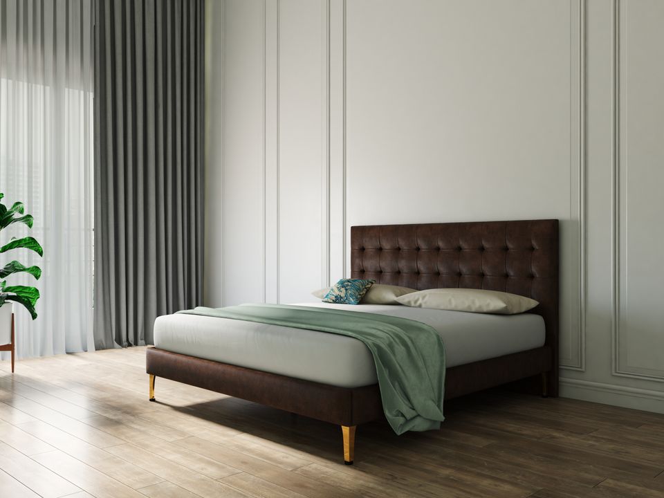 Hayden Home Premium Classic Tufted Madrid  Luxeline Upholstered Bed