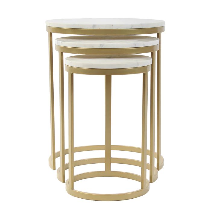 Harmony Nesting Marble Side Table Set of 3